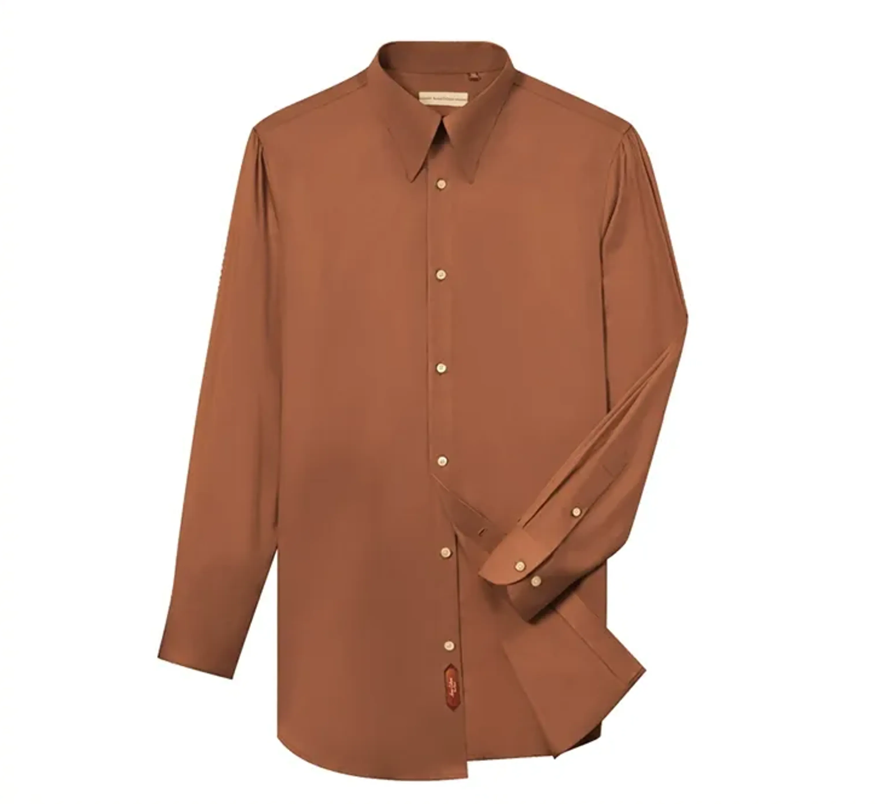 Satin Mercerized Button-Down Shirt - Image 2