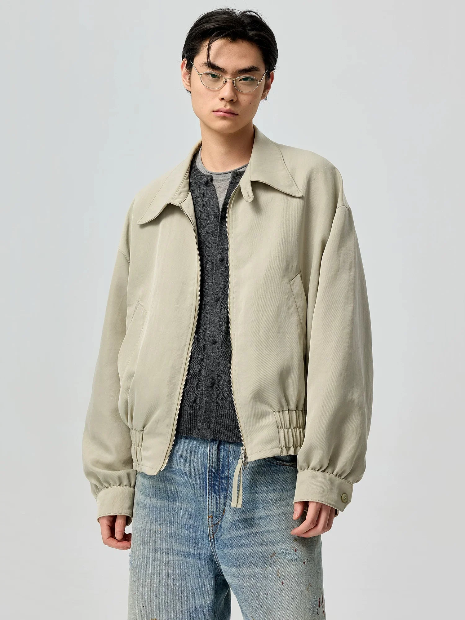 Satin Nylon Blouson Jacket - Image 4