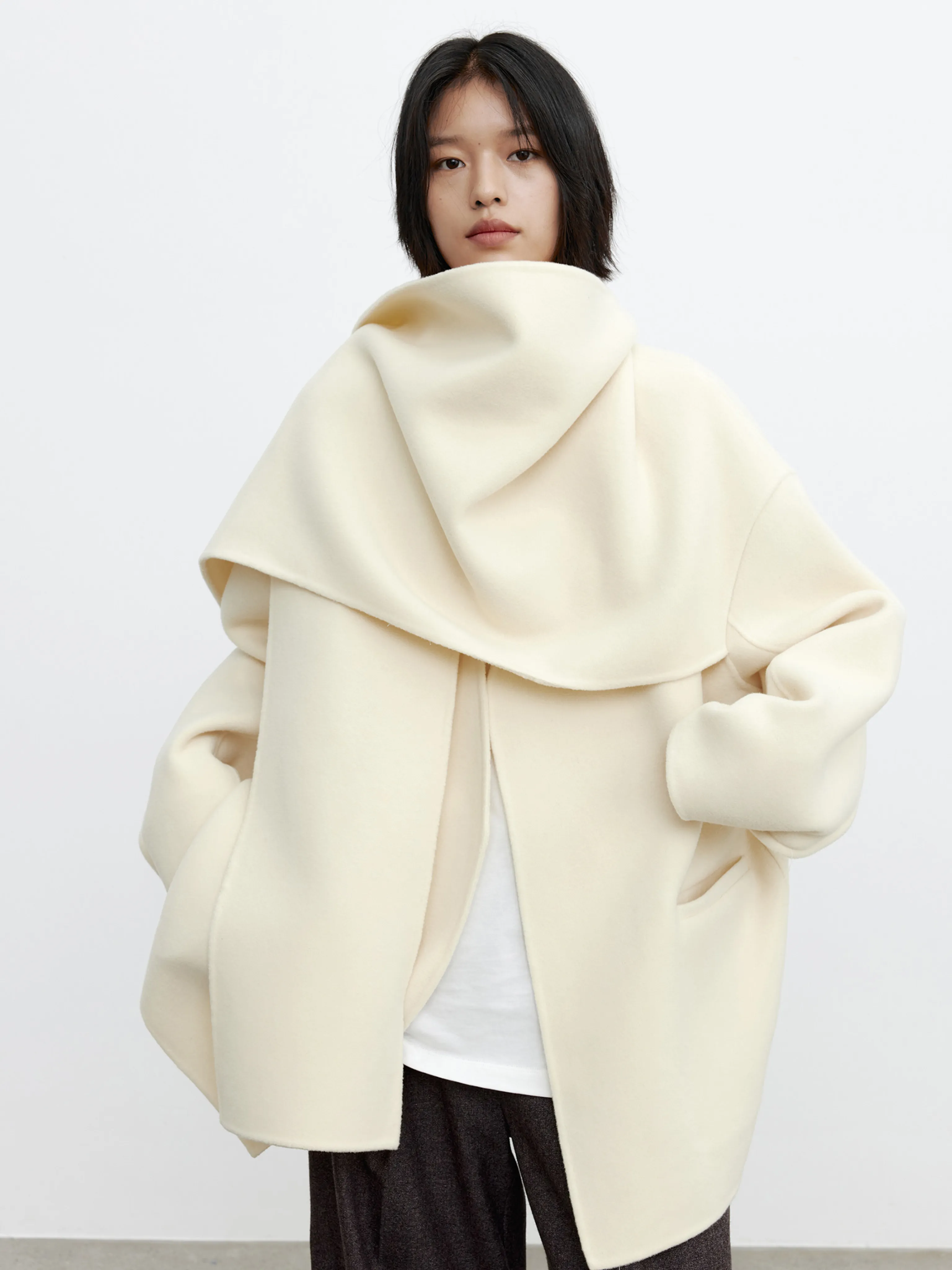 Scarf Collar Coat
