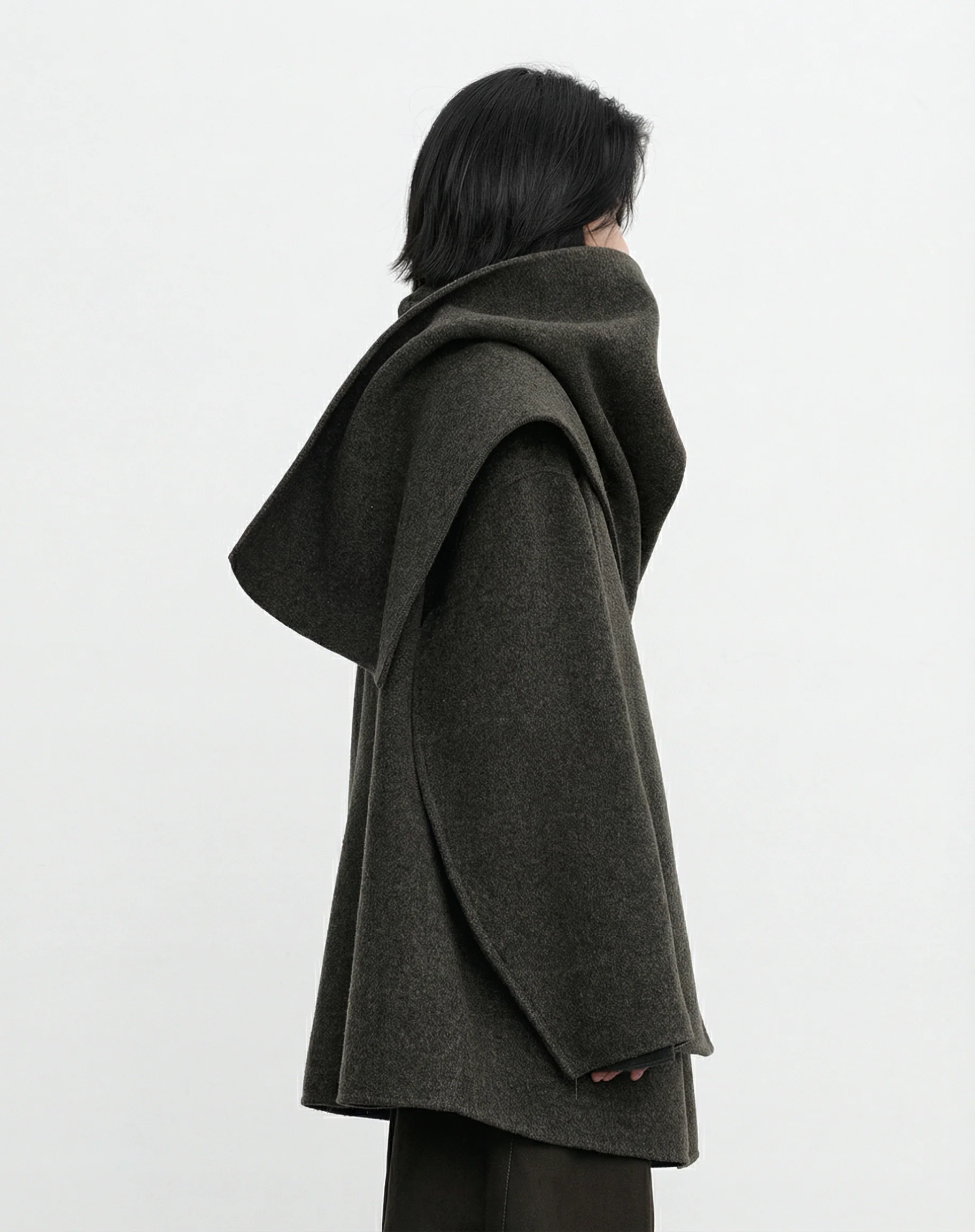 Scarf Collar Coat - Image 5