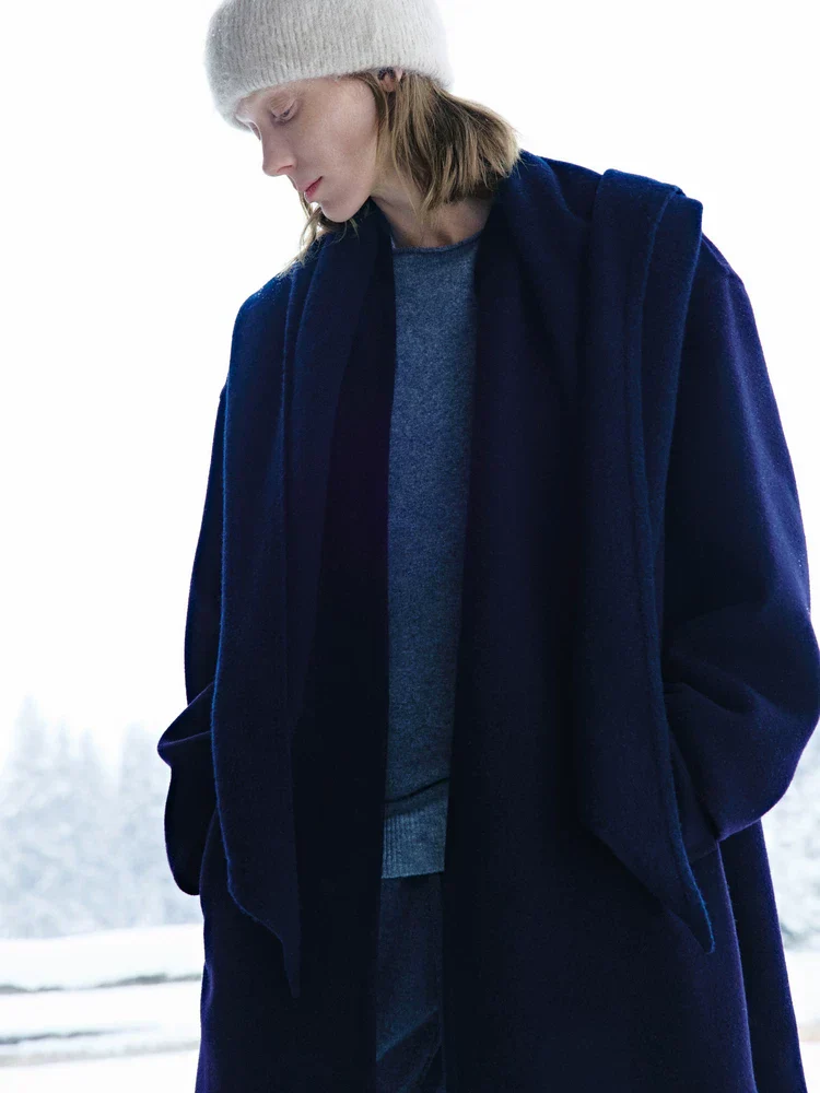 Scarf-Collar Wool Coat - Image 4