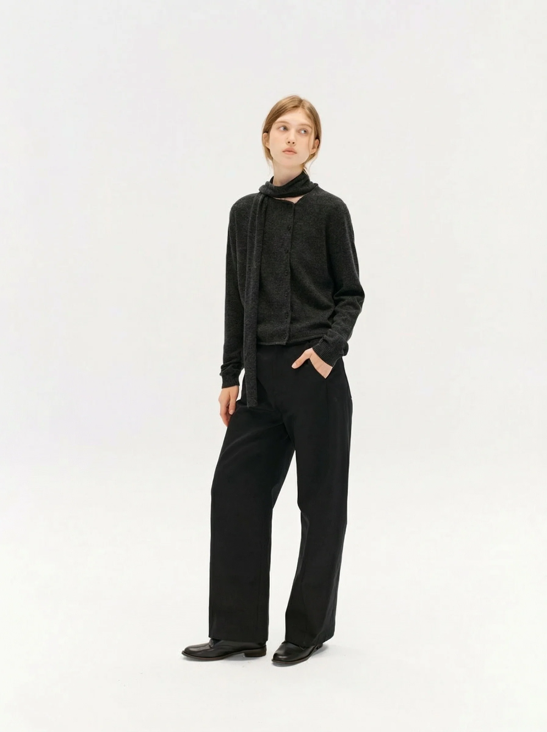 Scarf Neck Cardigan - Image 4