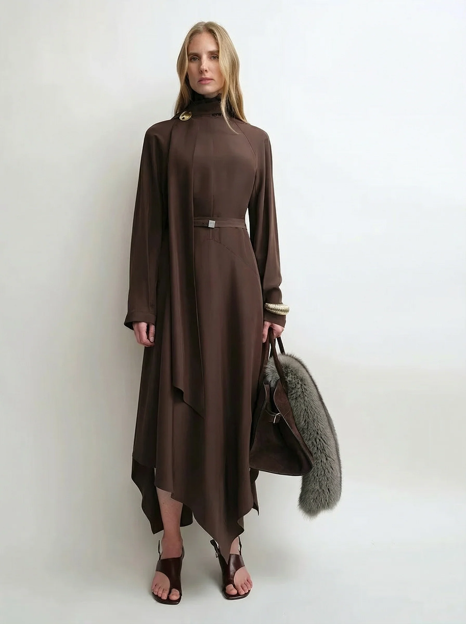Scarf Neck Handkerchief Dress - Image 7