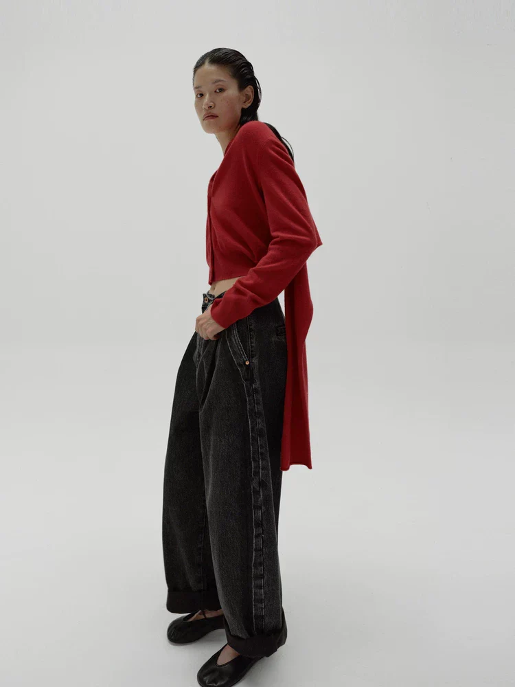 Scarf-Tie Knit Cardigan - Image 2