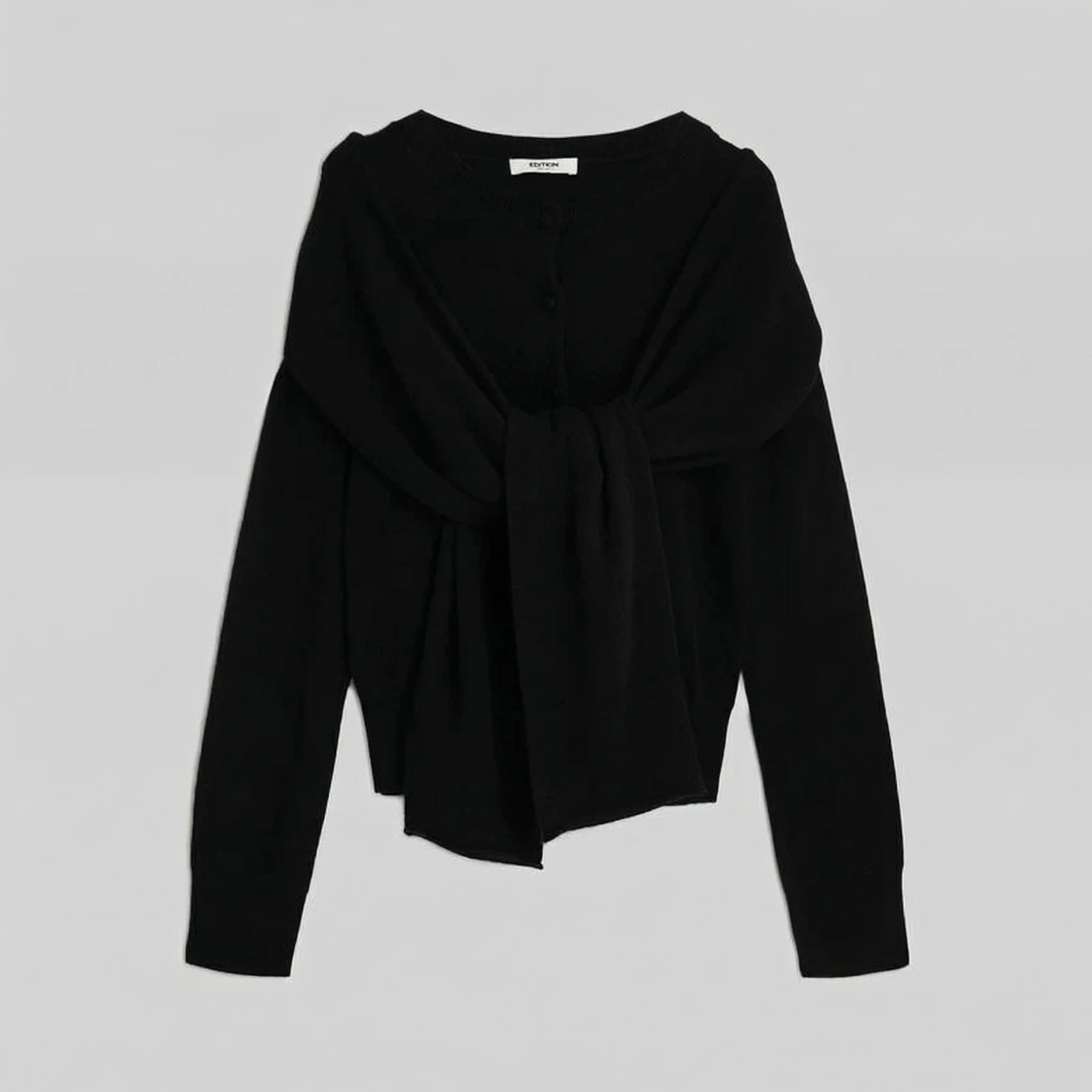 Scarf-Tie Knit Cardigan - Image 8