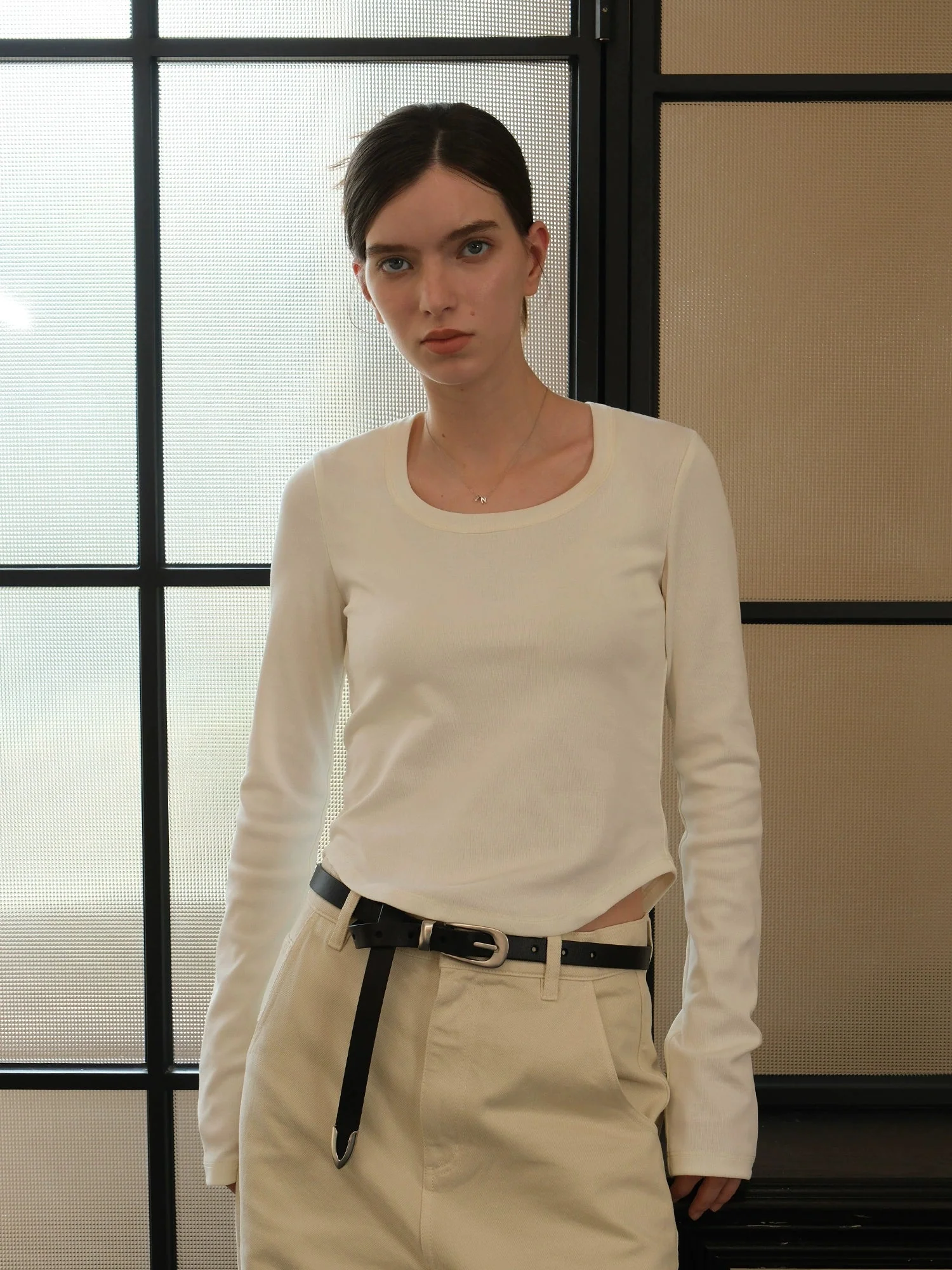 Scoop-Neck Long-Sleeve Tee - Image 3