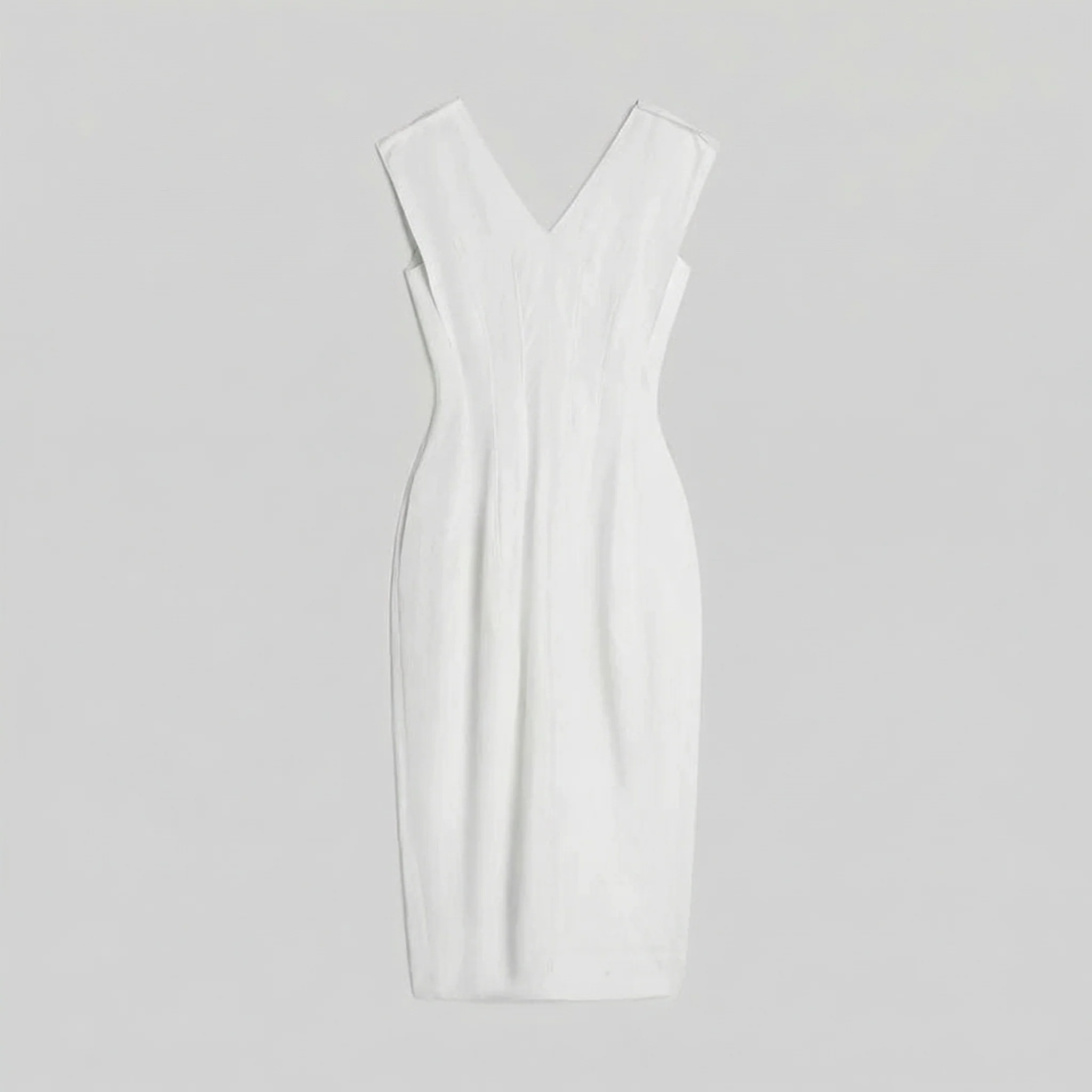 Sculpted V-Neck Dress - Image 5