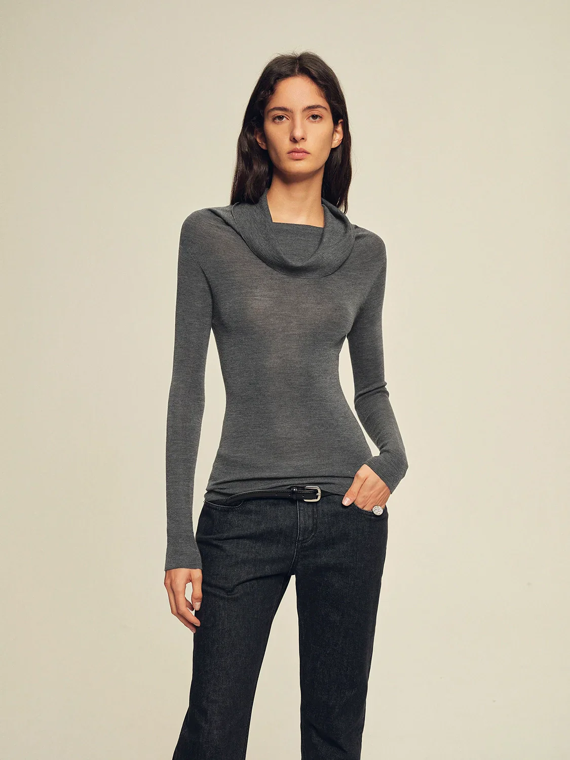 Seamless Convertible Merino Knit Top - Image 2