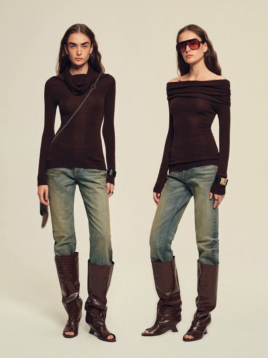 Seamless Convertible Merino Knit Top - Image 3