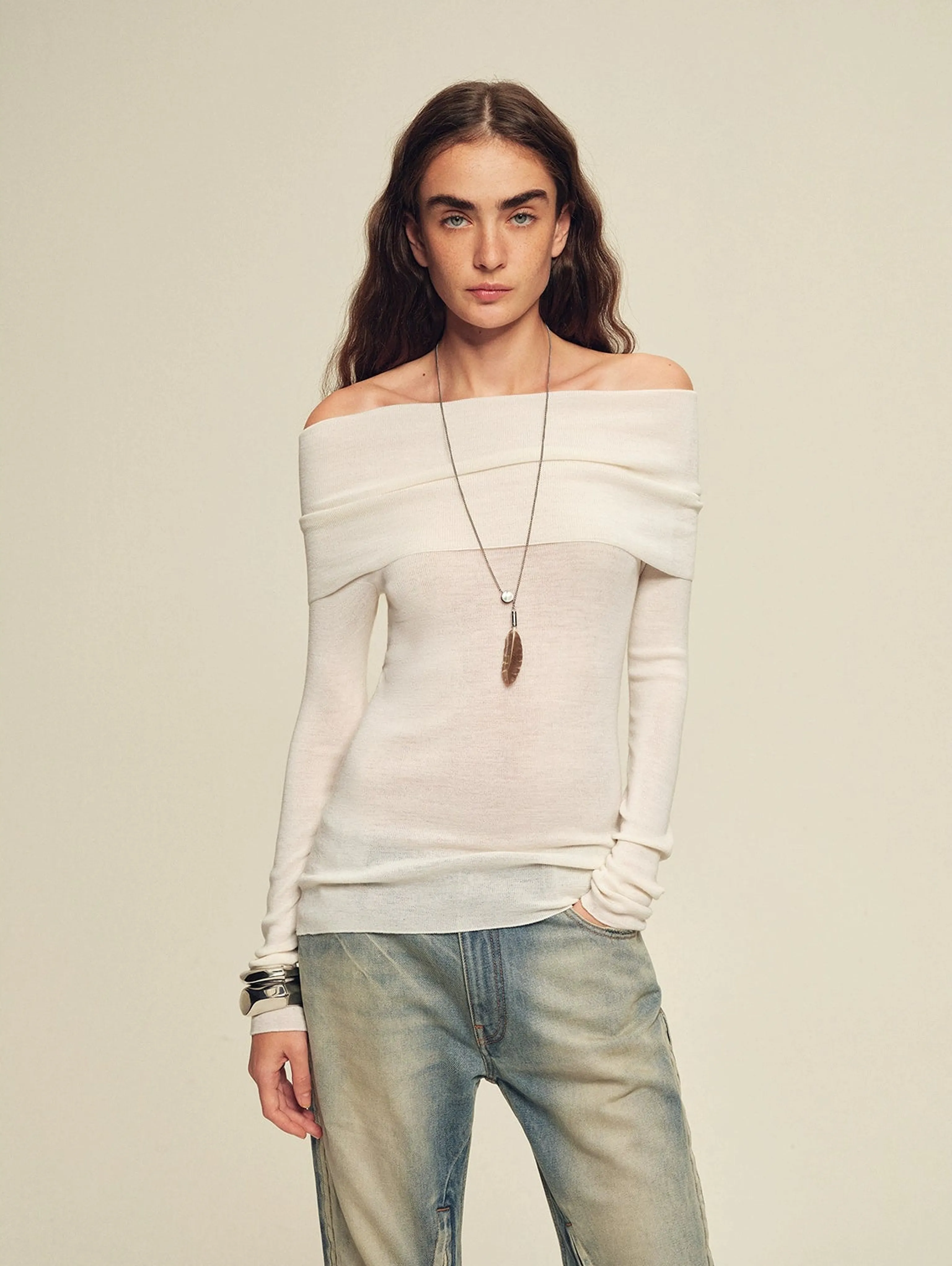 Seamless Convertible Merino Knit Top - Image 5