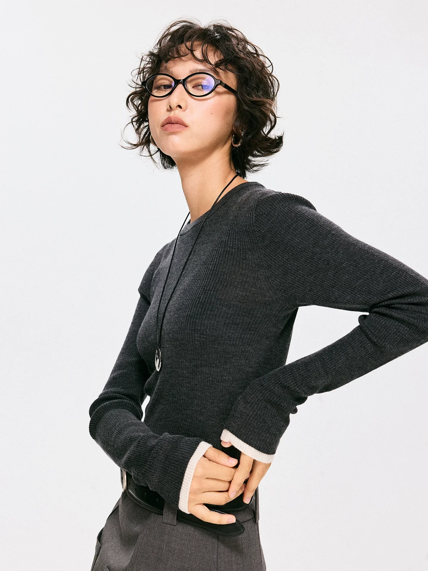 Seamless Merino Rib Sweater - Image 3