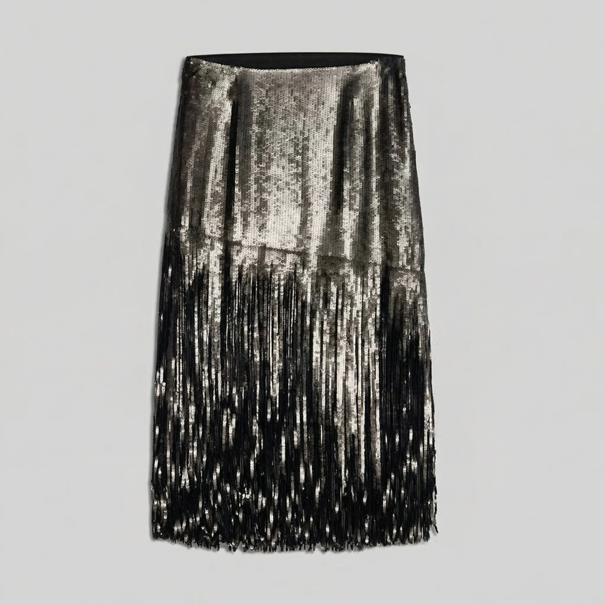 Sequin Fringe Midi Skirt - Image 6