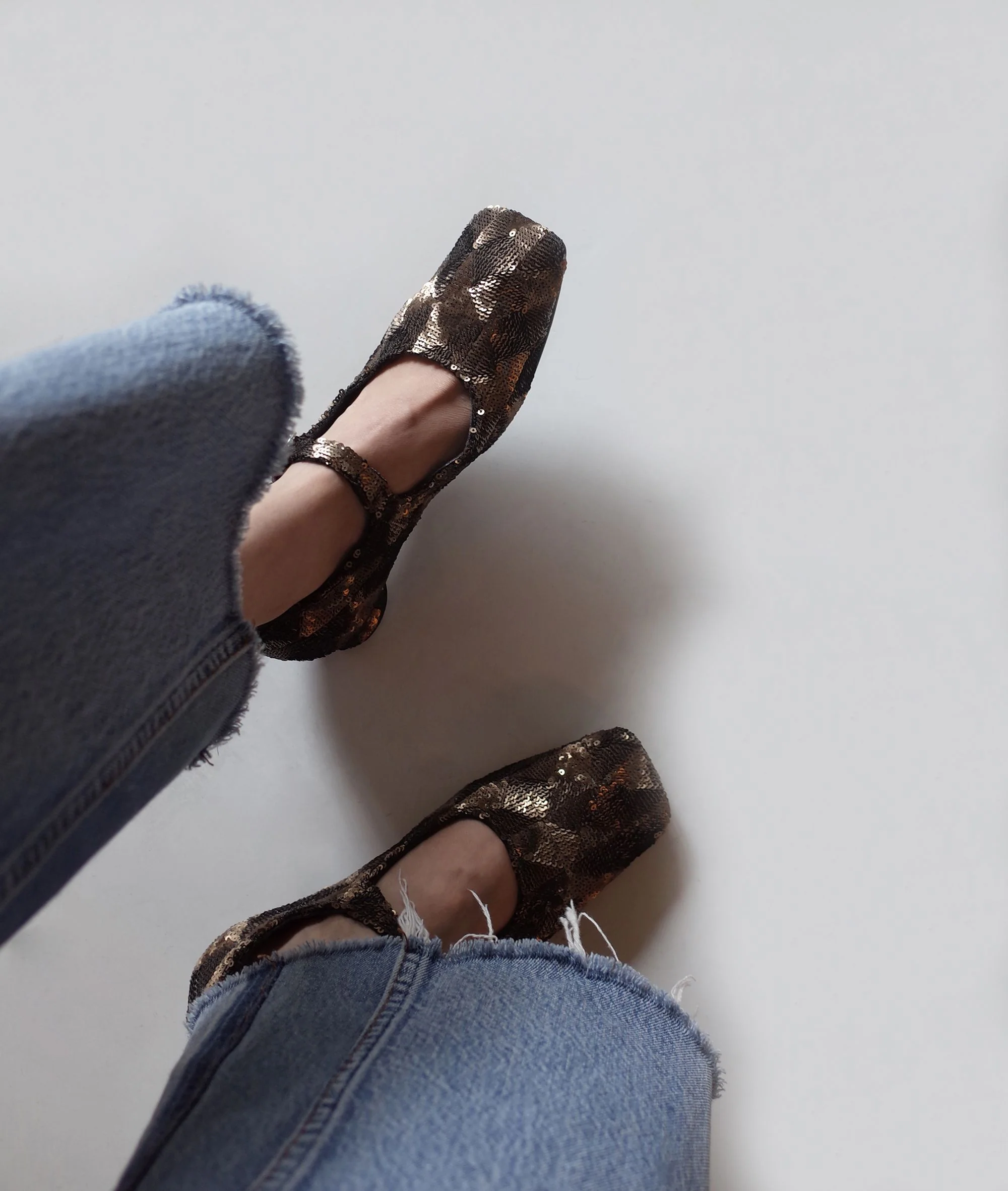 Sequin Mary Jane Flats - Image 4