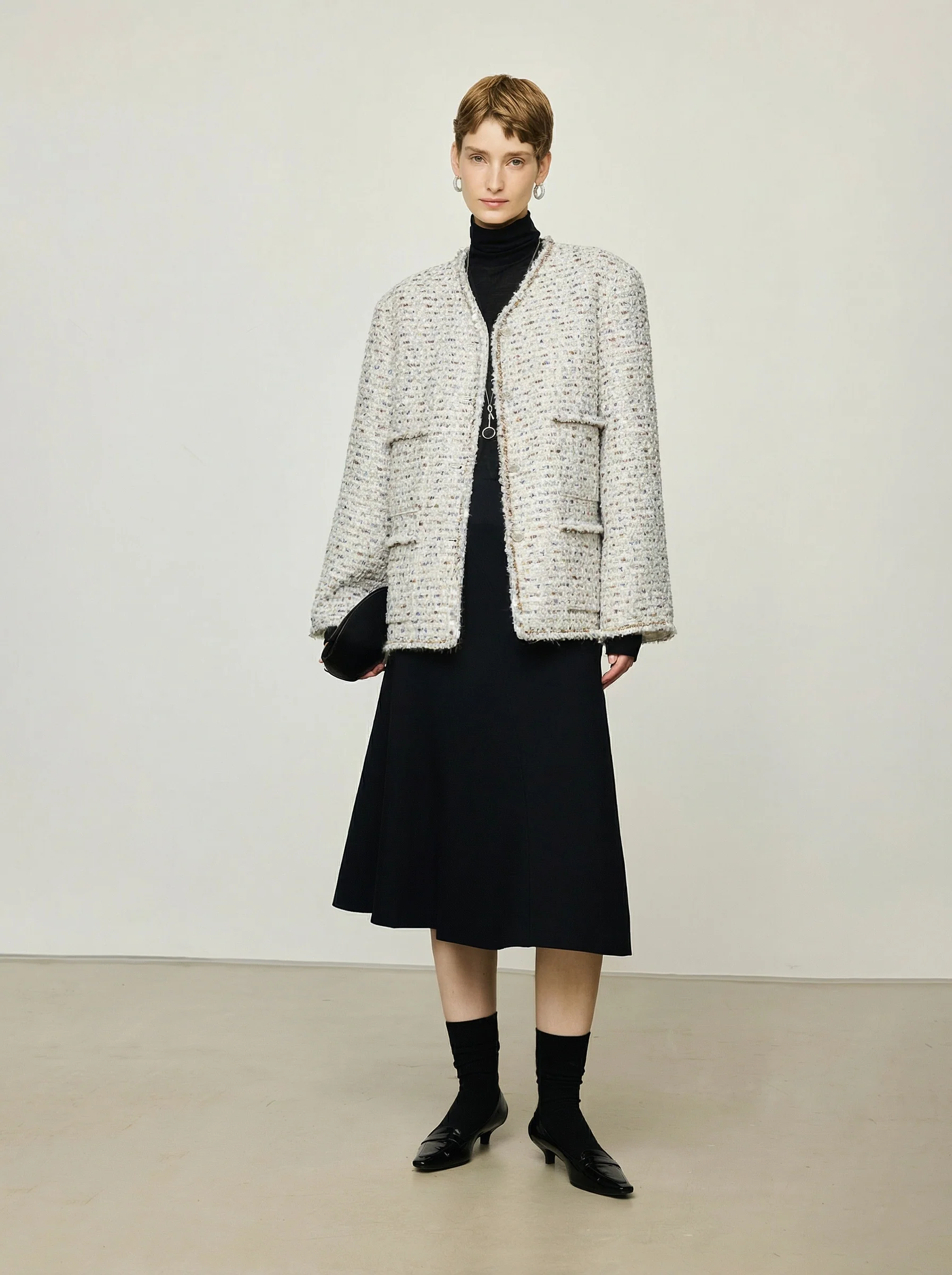 Sequin-Trim Tweed Jacket - Image 4