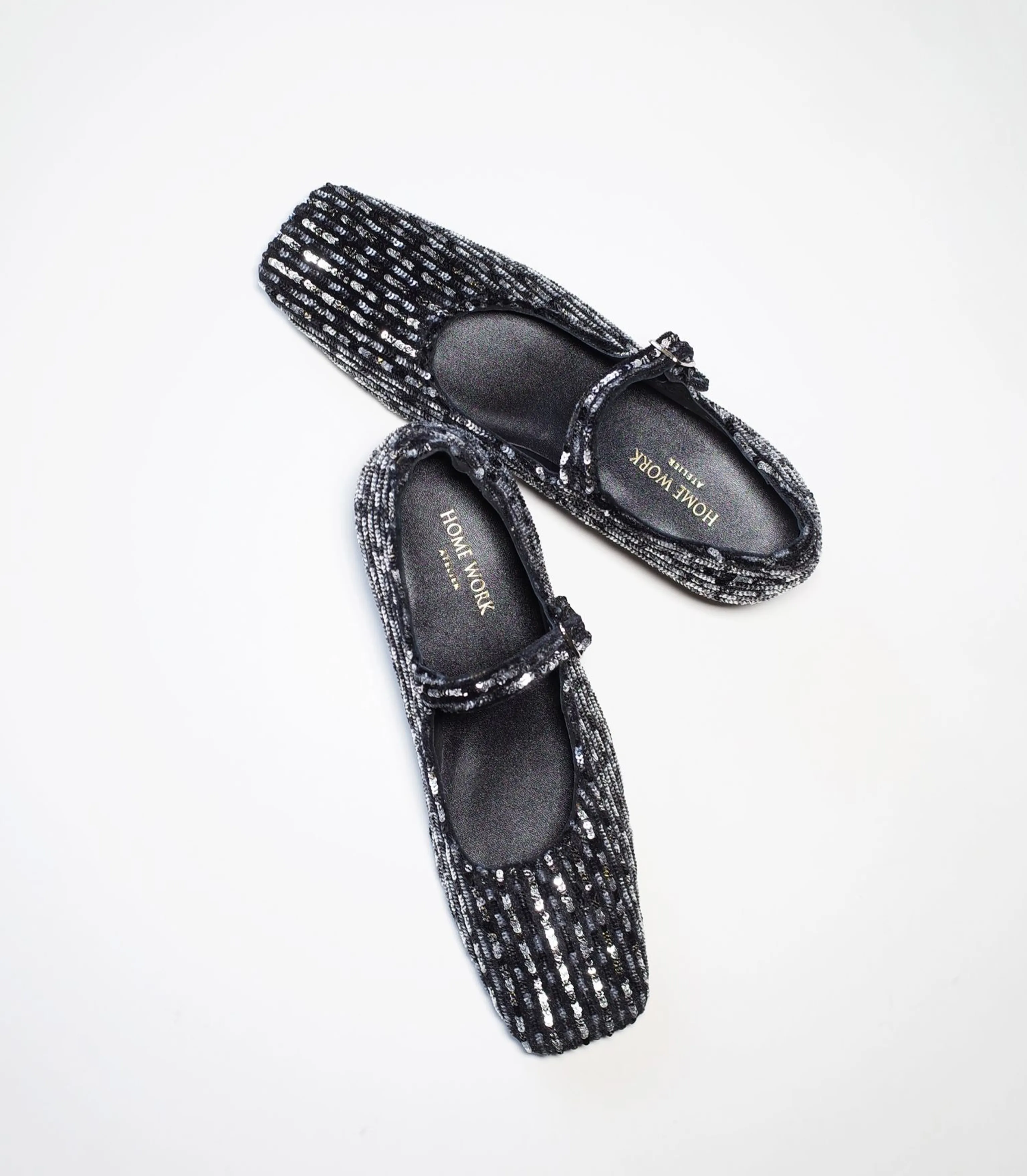 Sequined Velvet Mary Jane Shoes - Image 4