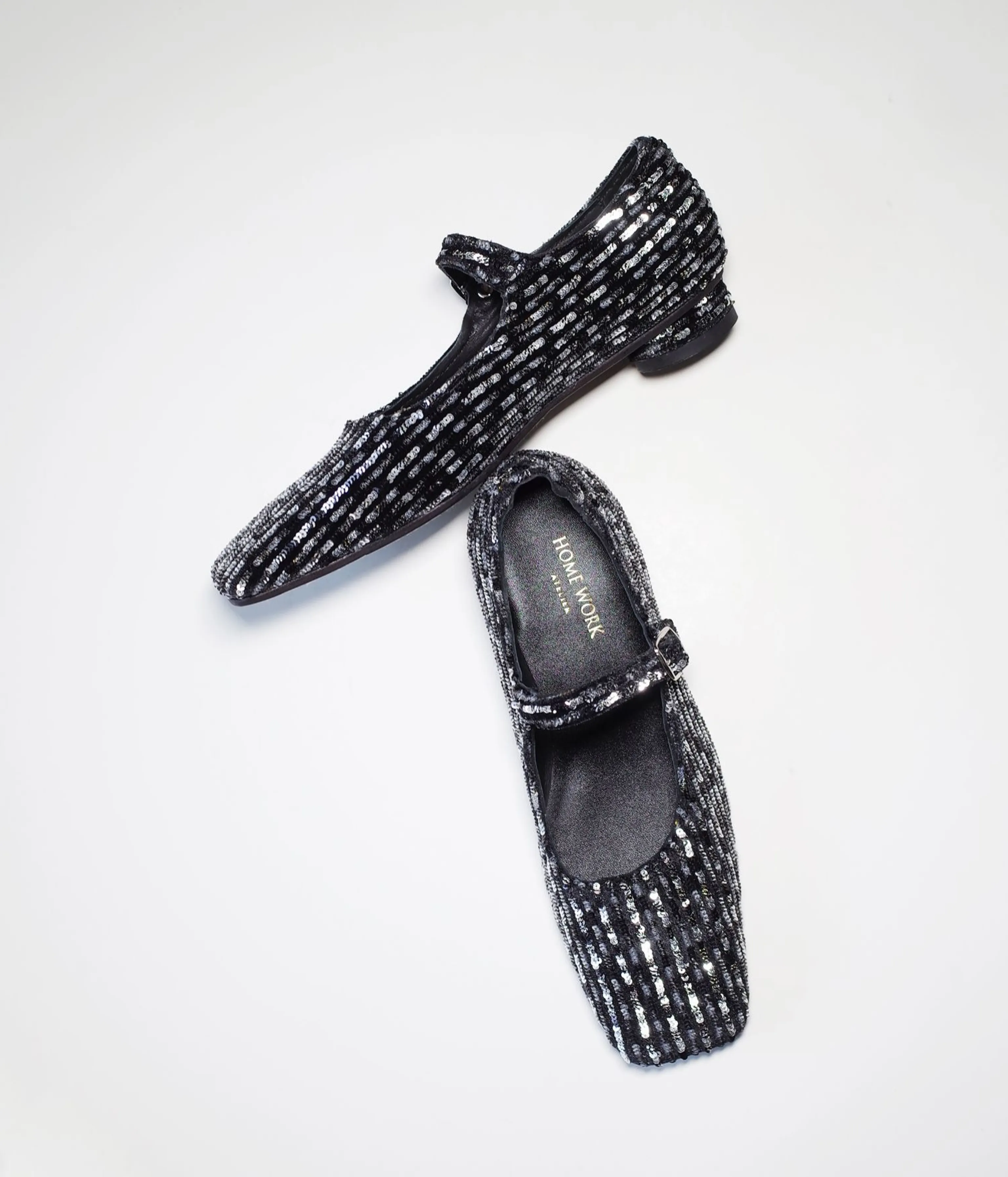 Sequined Velvet Mary Jane Shoes - Image 5