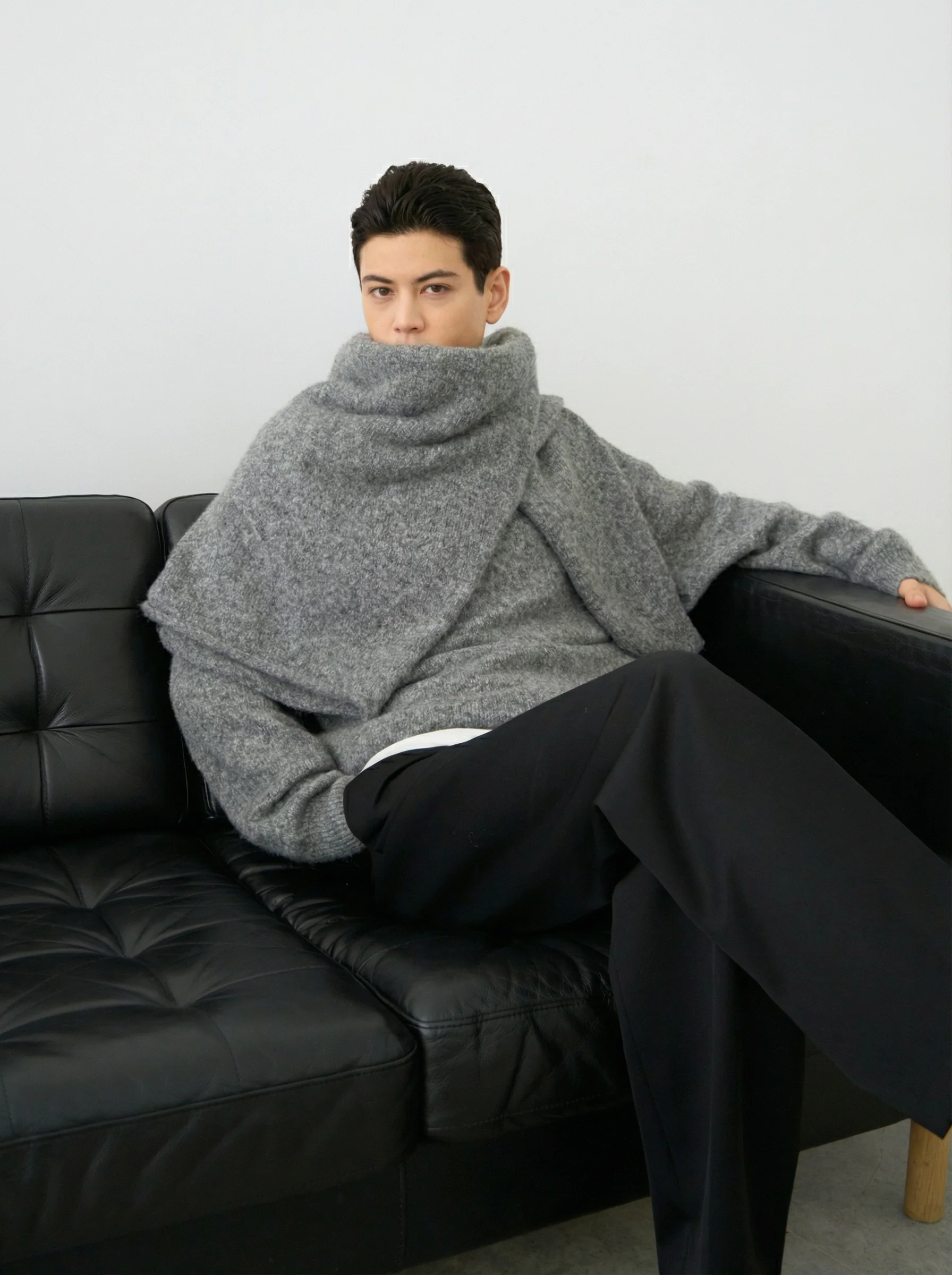 Seth Alpaca-Blend Rolled-Hem Crew Sweater - Image 4