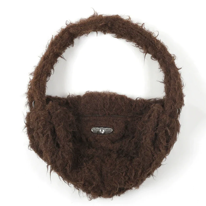 Shaggy Faux-Fur Hobo Bag - Image 6