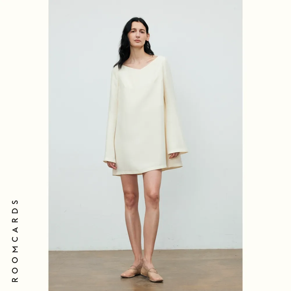 Shallow V-Neck Flare-Sleeve Top - Image 6
