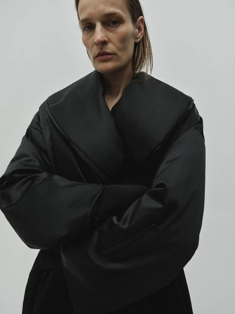 Shawl Collar Puffer Coat - Image 4