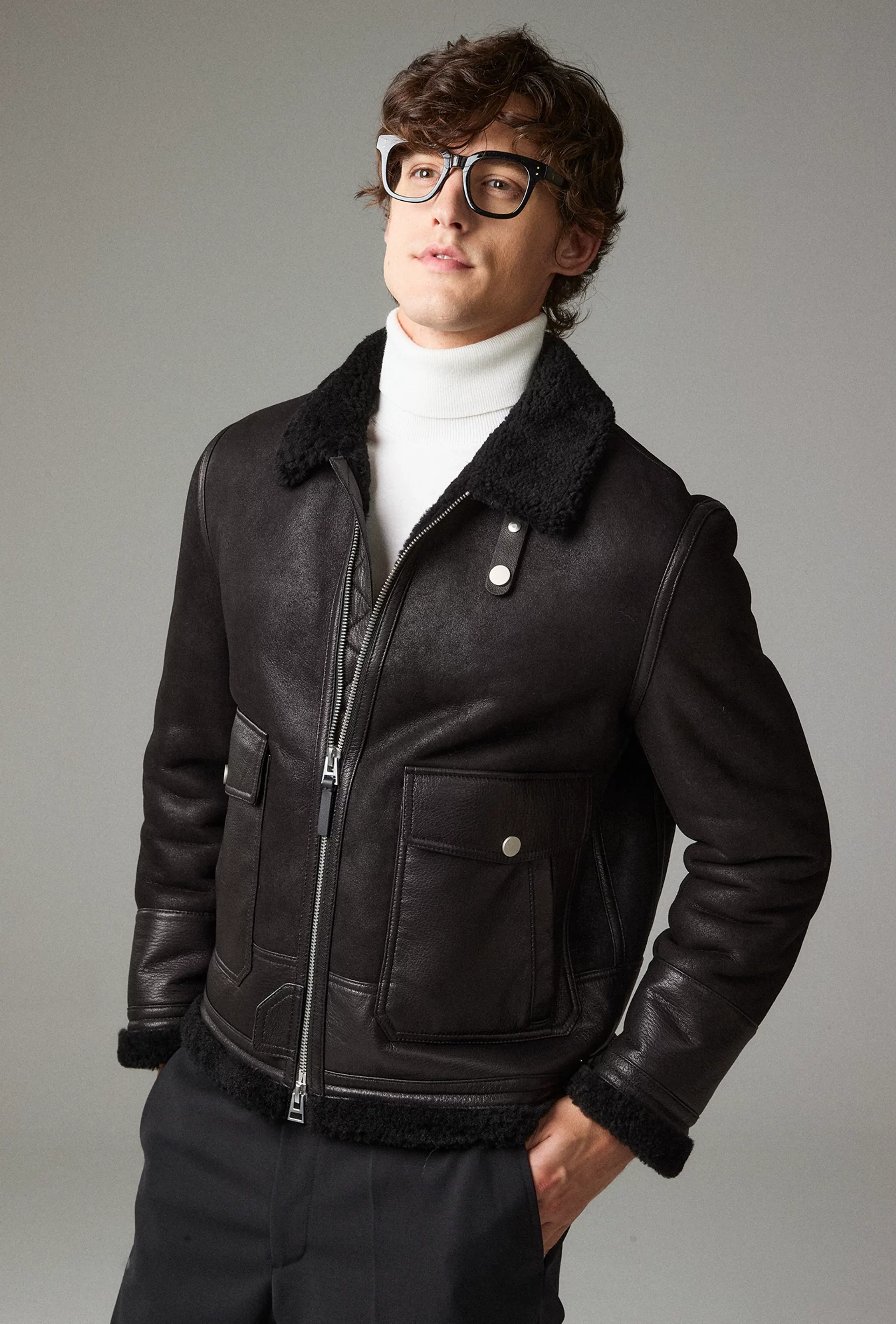 Shearling Aviator Jacket - Image 5
