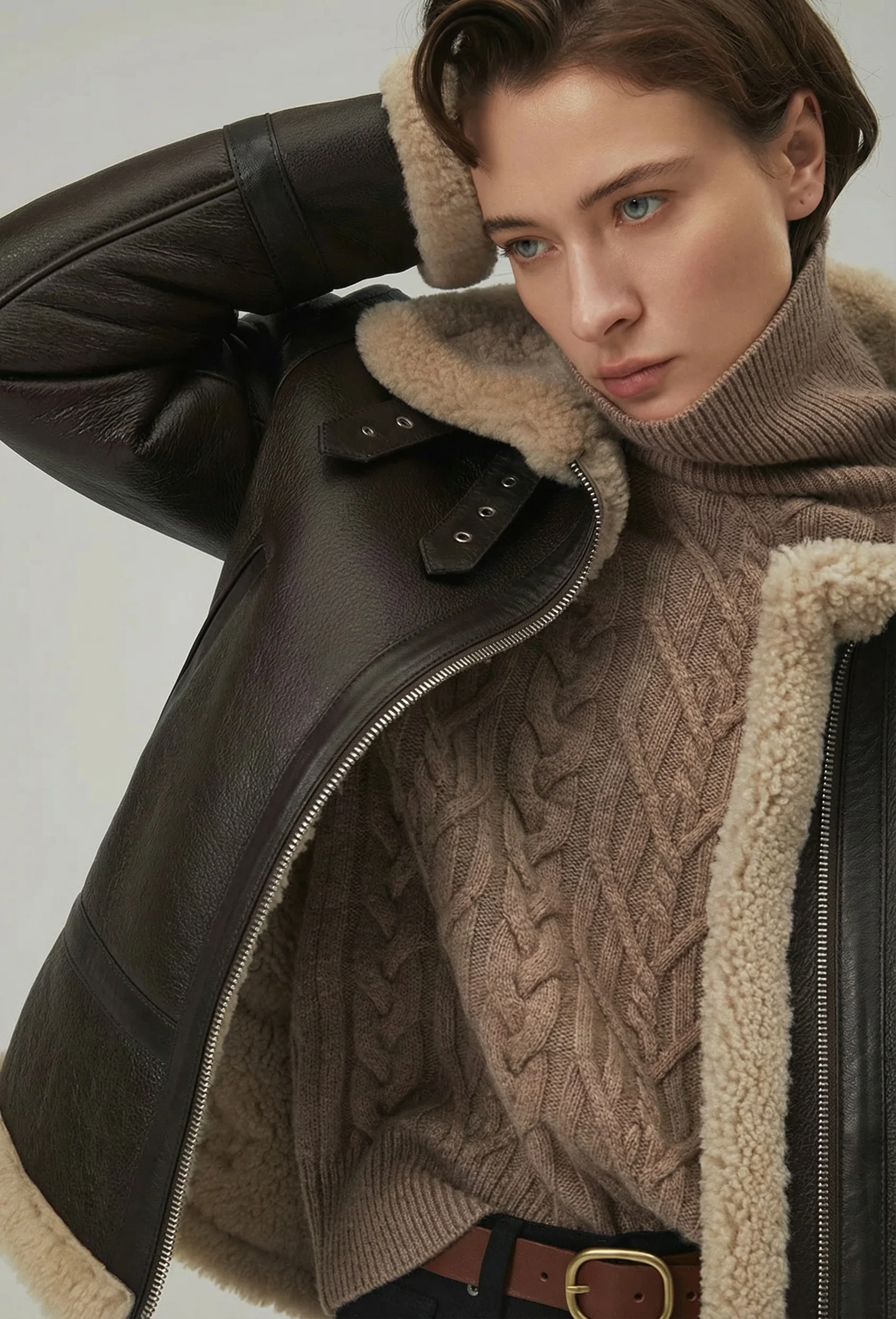 Shearling Aviator Jacket - Image 4
