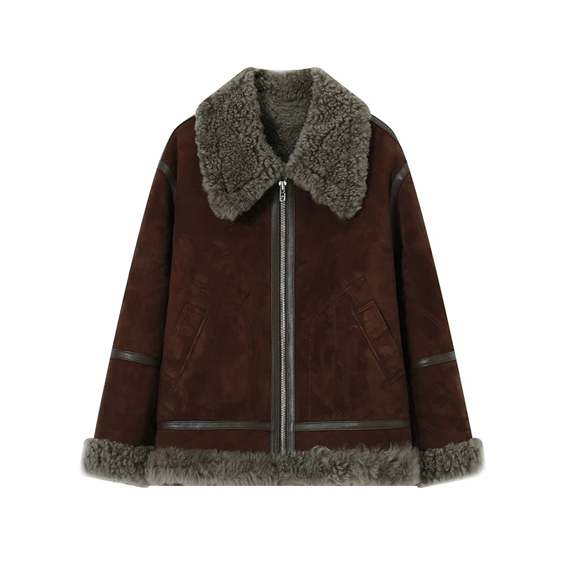 Shearling Aviator Jacket in Italian Suede