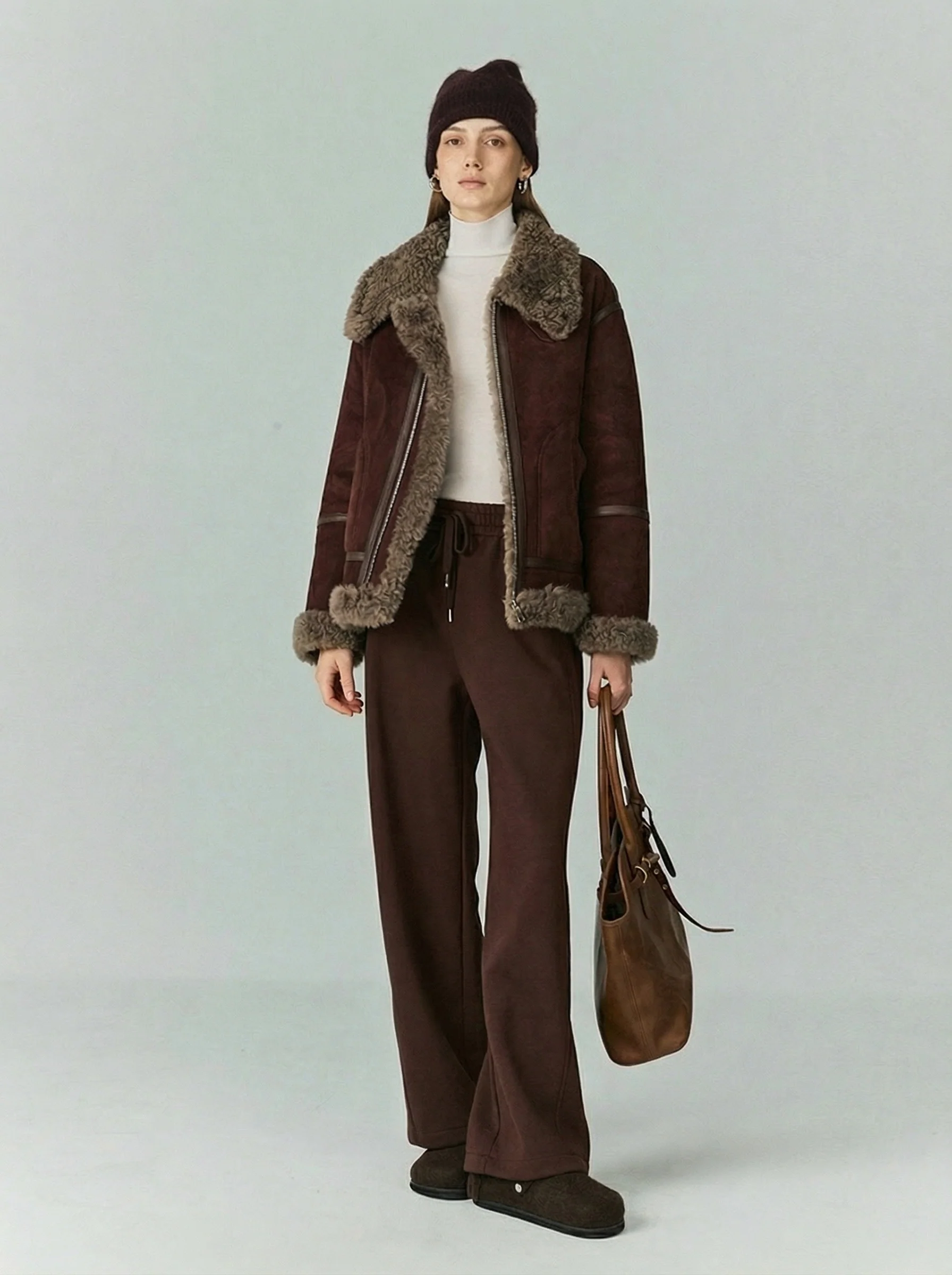 Shearling Aviator Jacket in Italian Suede - Image 5