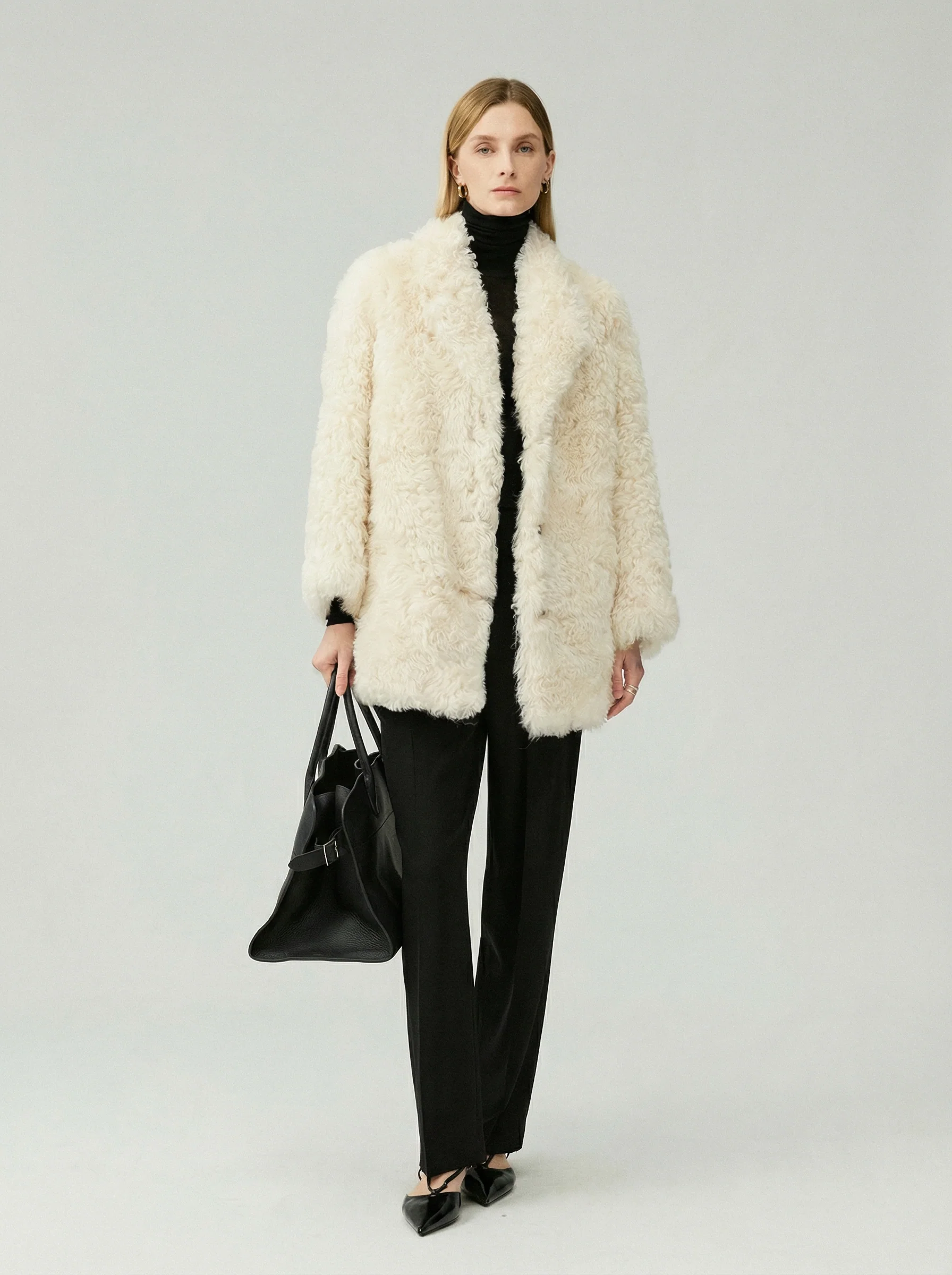 Shearling Blazer Coat - Image 4