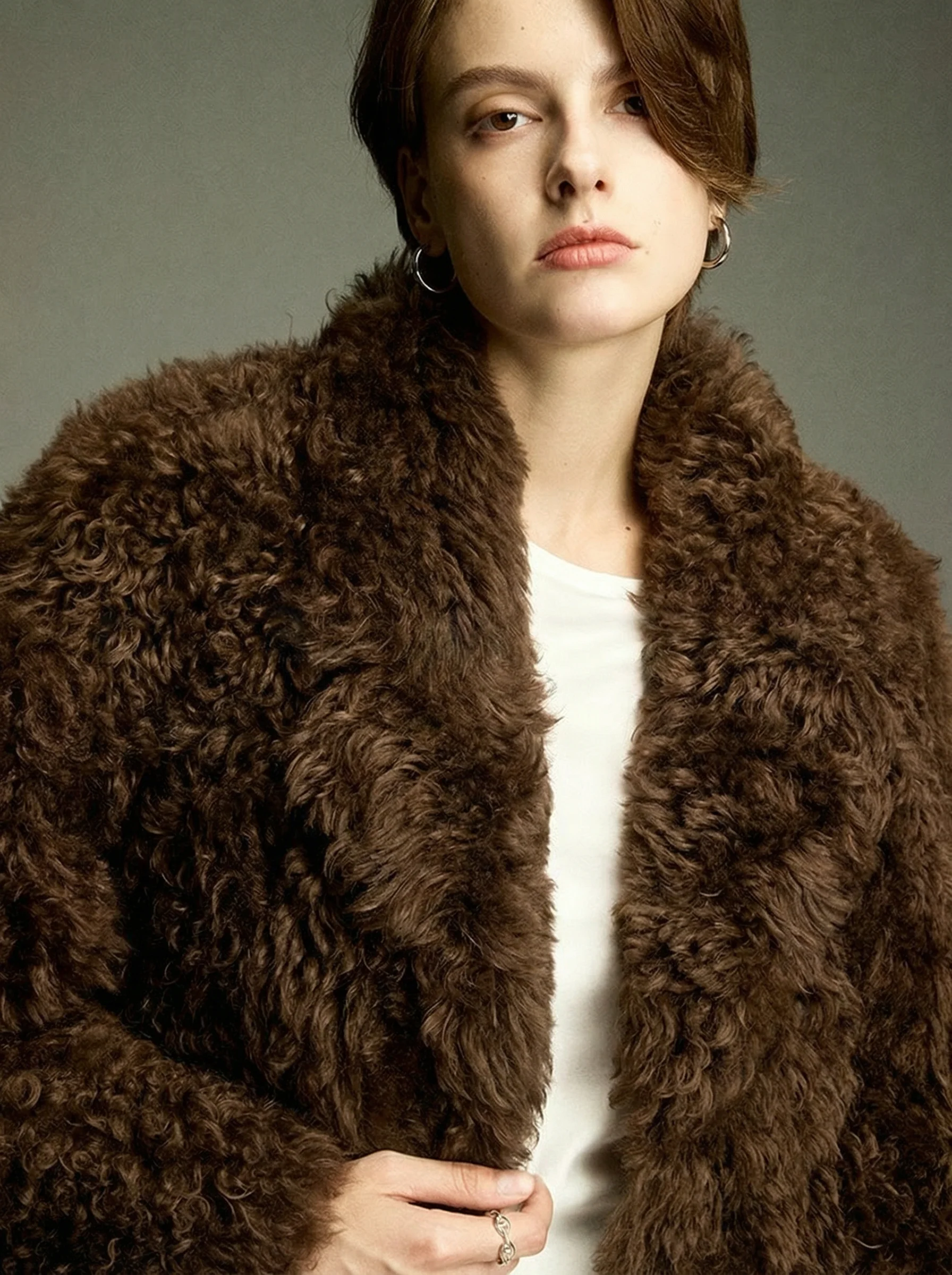Shearling Blazer Coat - Image 6