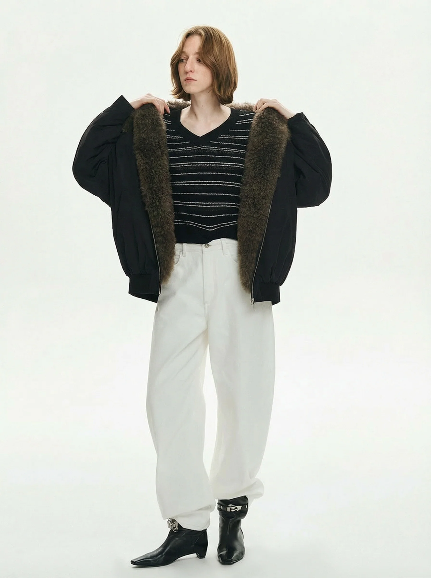 Shearling Collar Bomber - Image 2