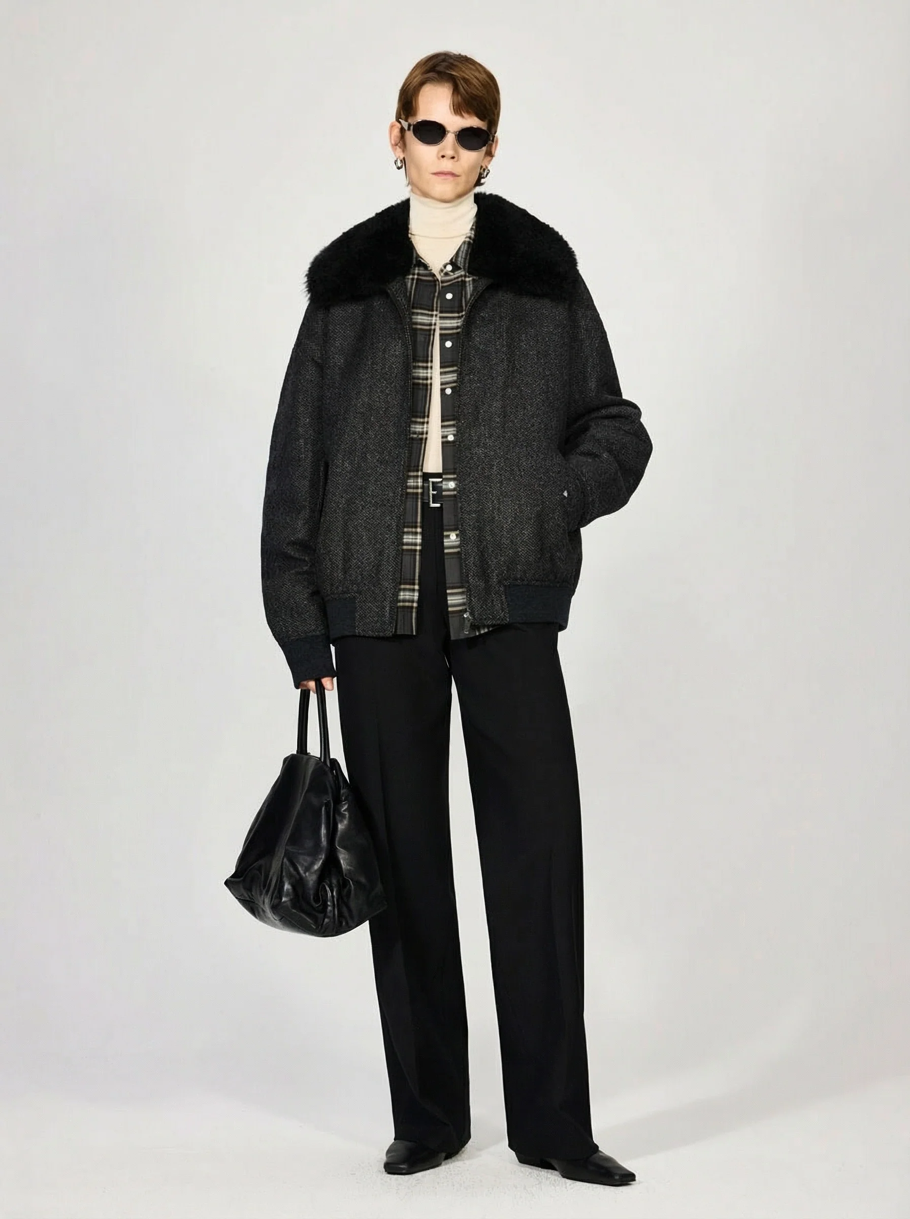 Shearling Collar Bomber - Image 6