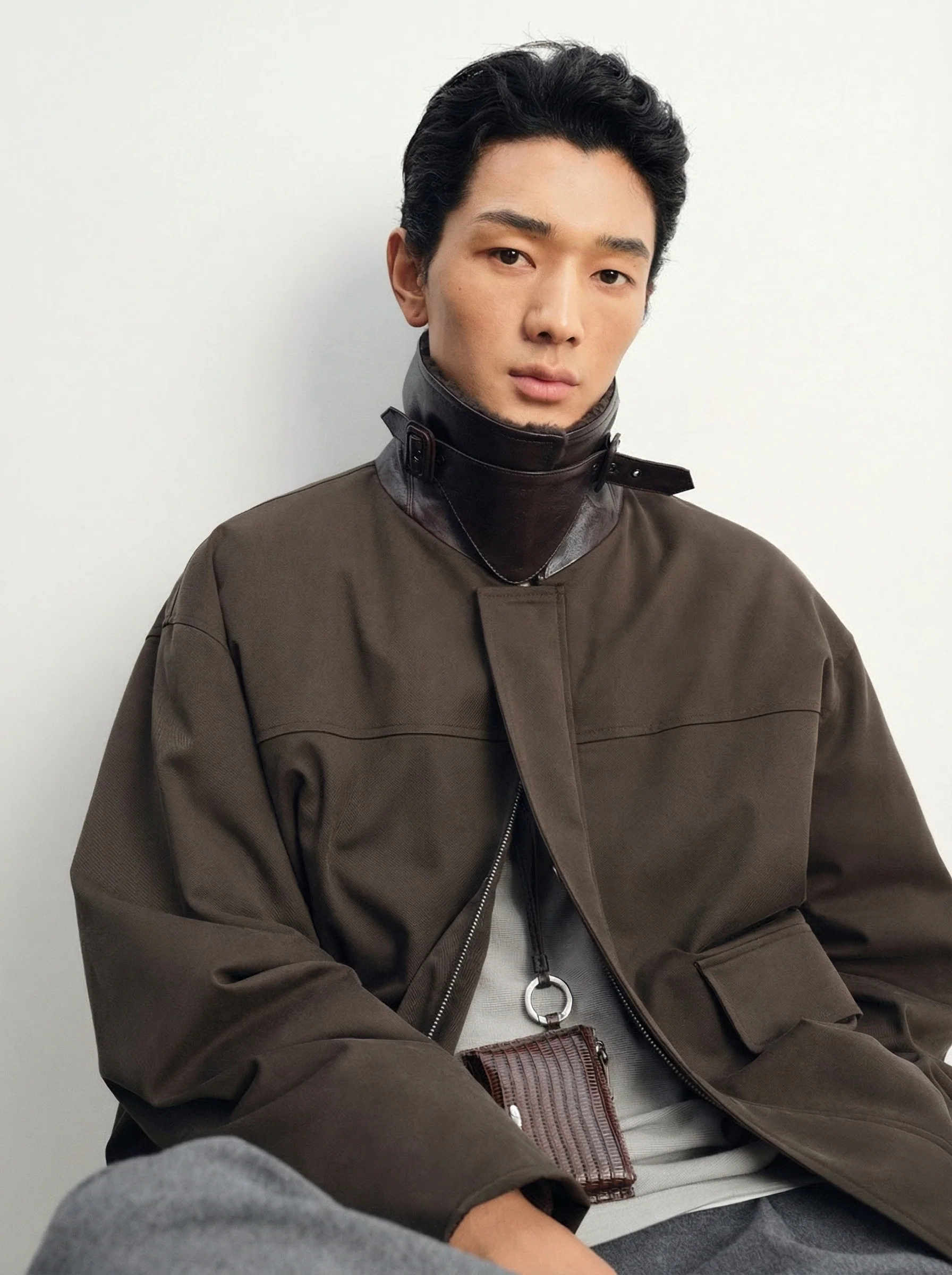 Shearling Collar Down Bomber - Image 4