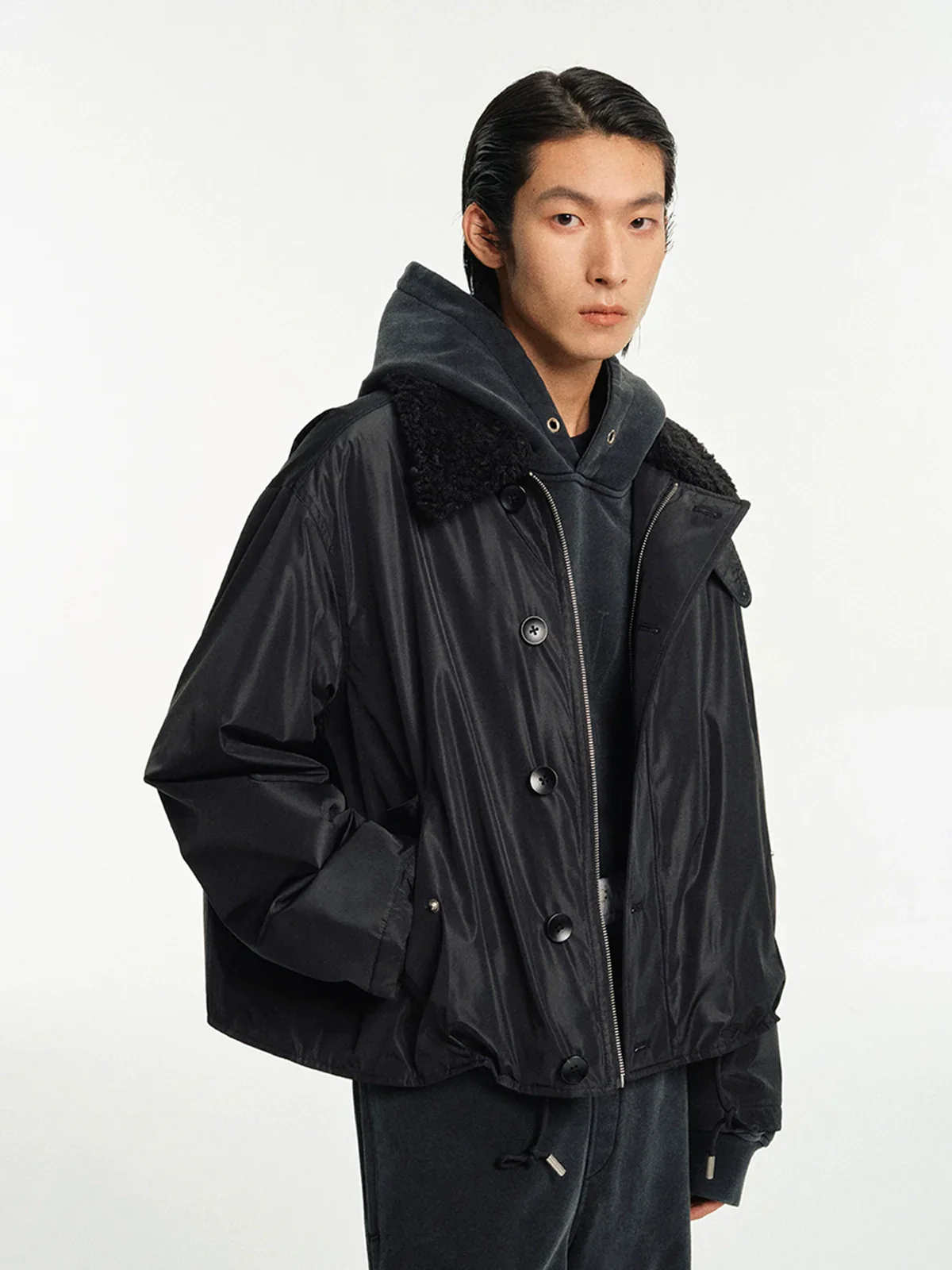 Shearling-Collared Quilted Jacket - Image 3
