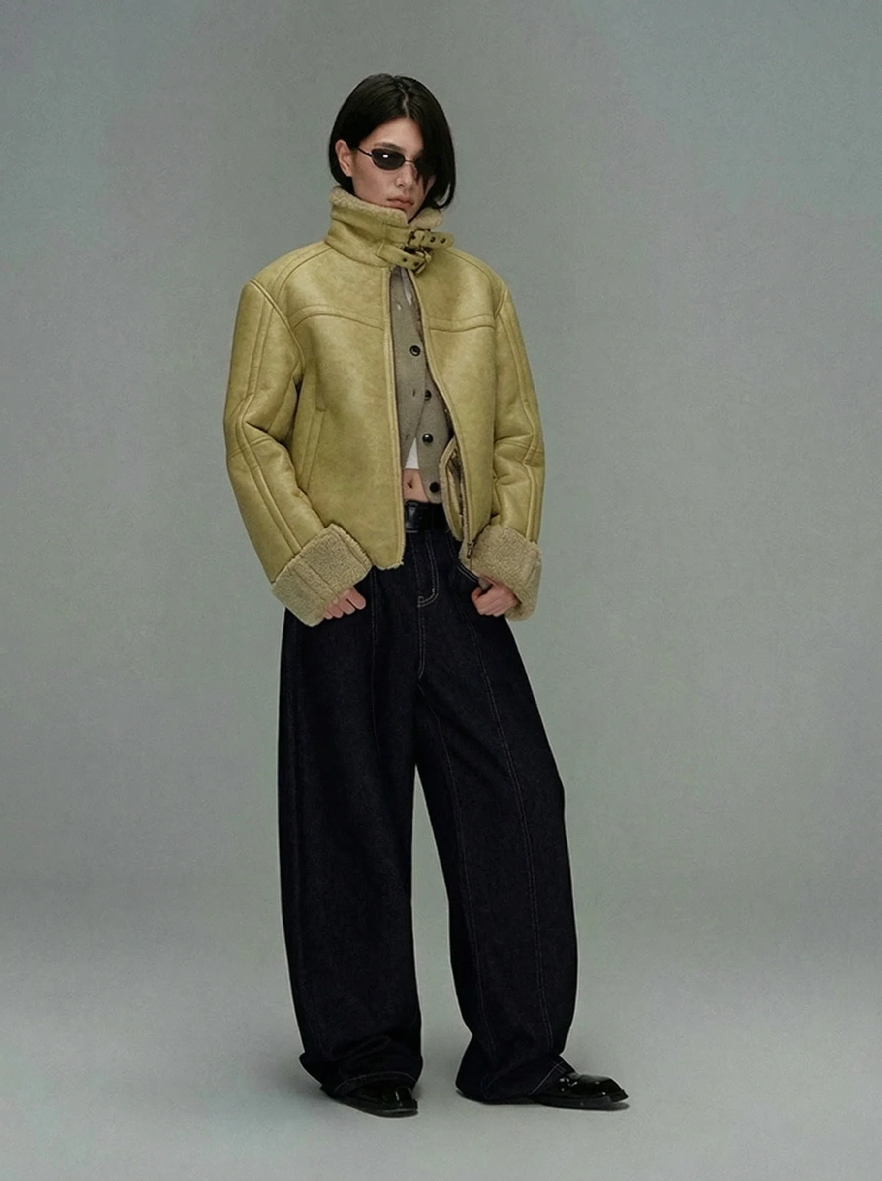 Shearling Lambswool Motorcycle Jacket