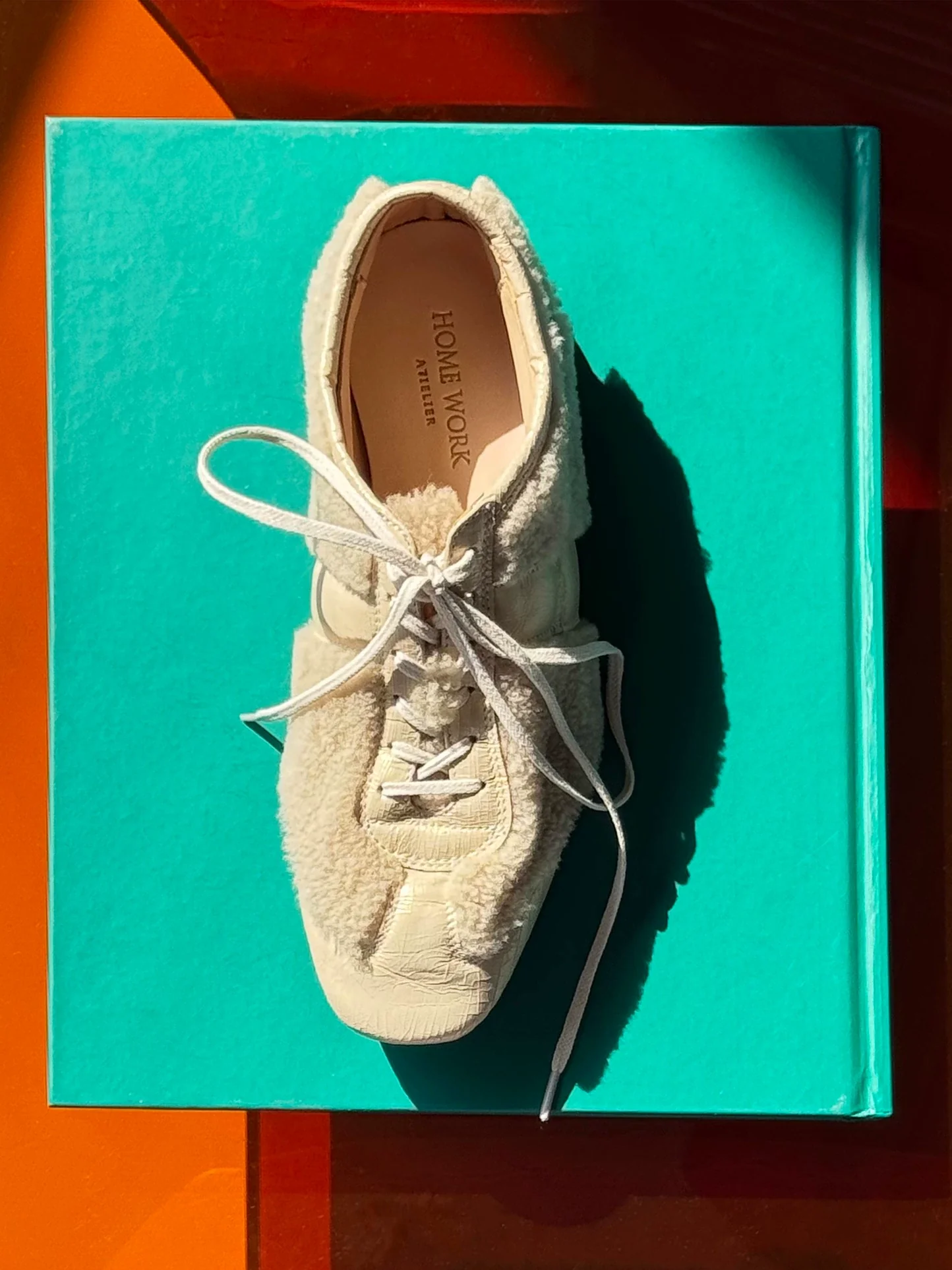 Shearling Patchwork Leather Sneakers - Image 5