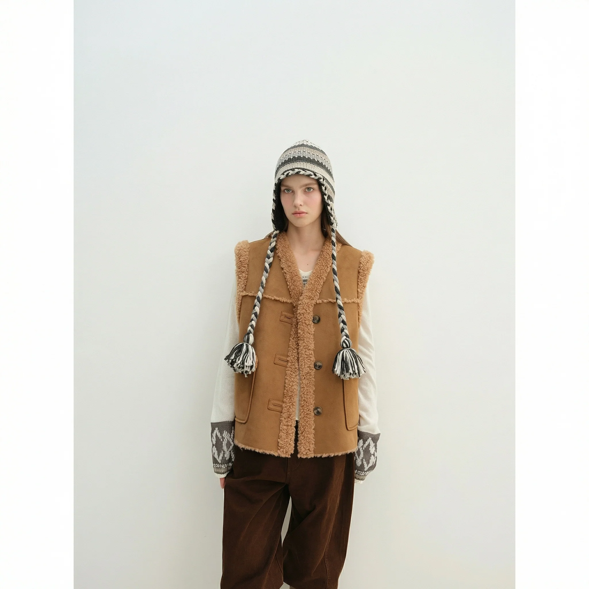 Shearling Trim Vest - Image 6
