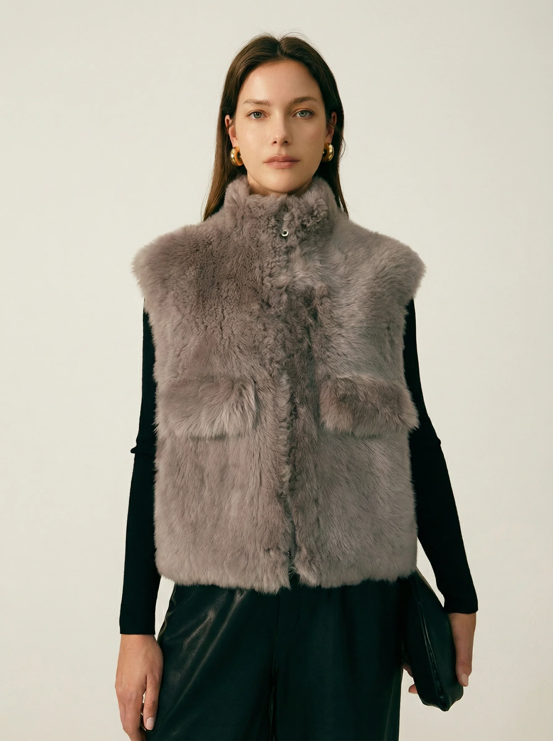 Shearling Zip Vest - Image 6