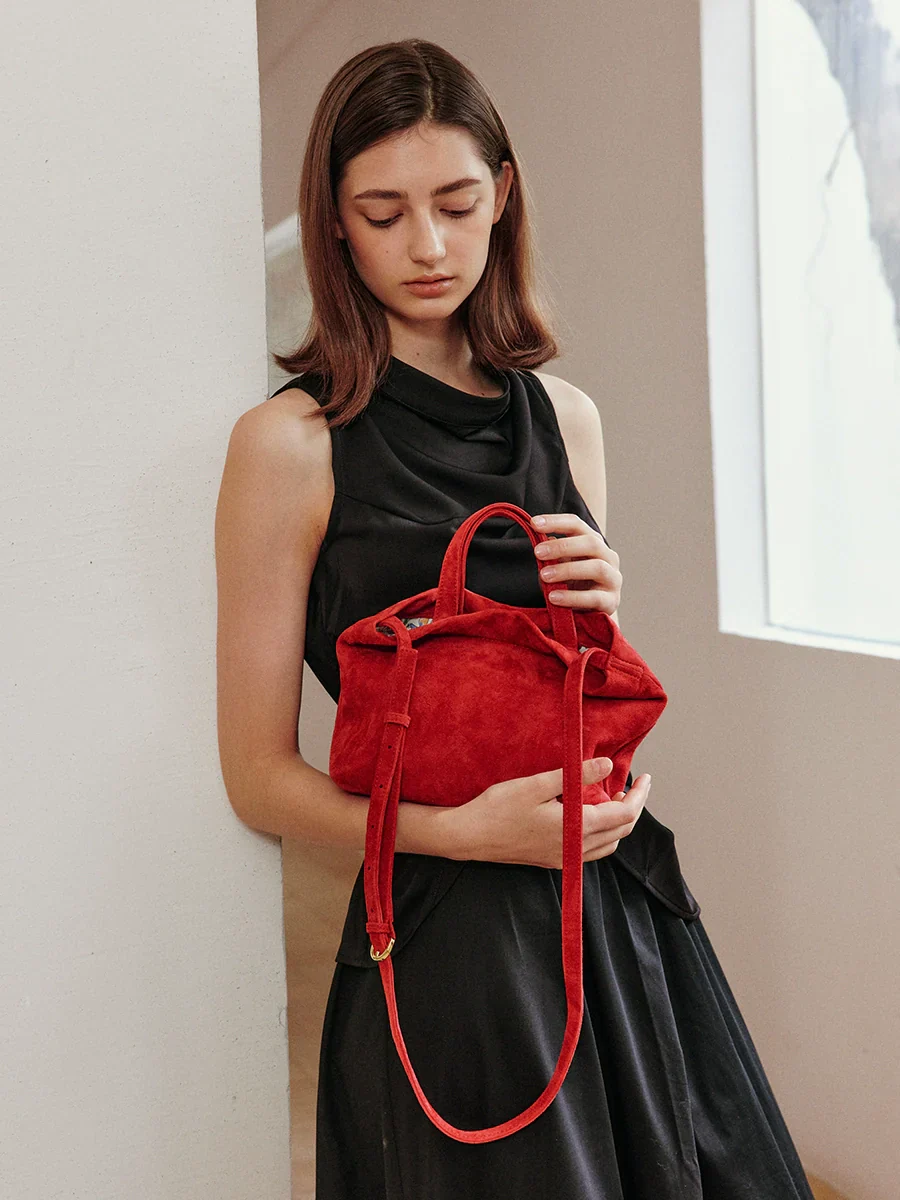 Sheepskin Bucket Tote Bag - Image 4