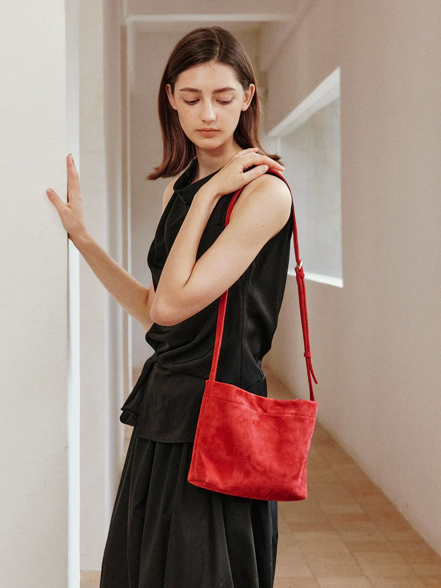 Sheepskin Bucket Tote Bag - Image 5