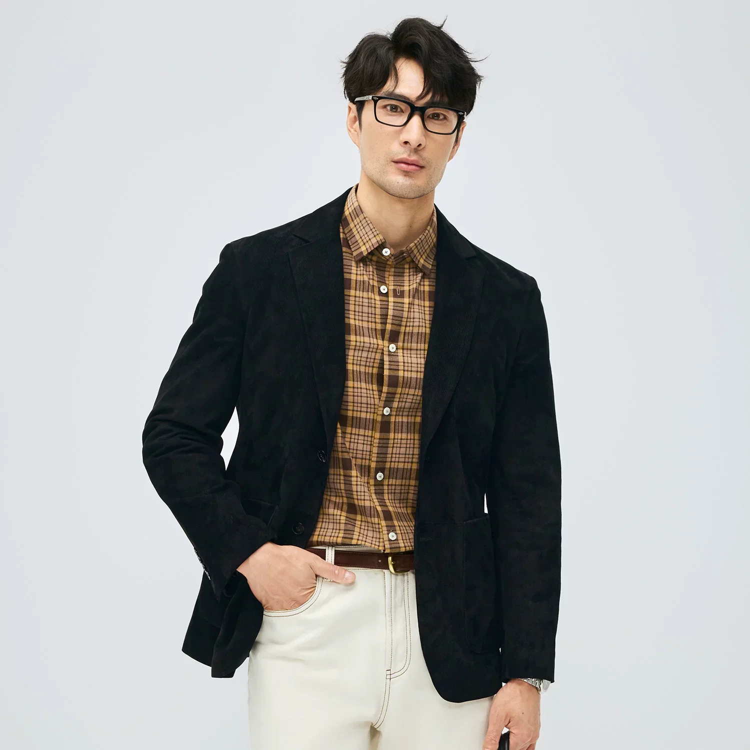 Sheepskin Leather Blazer - Image 4