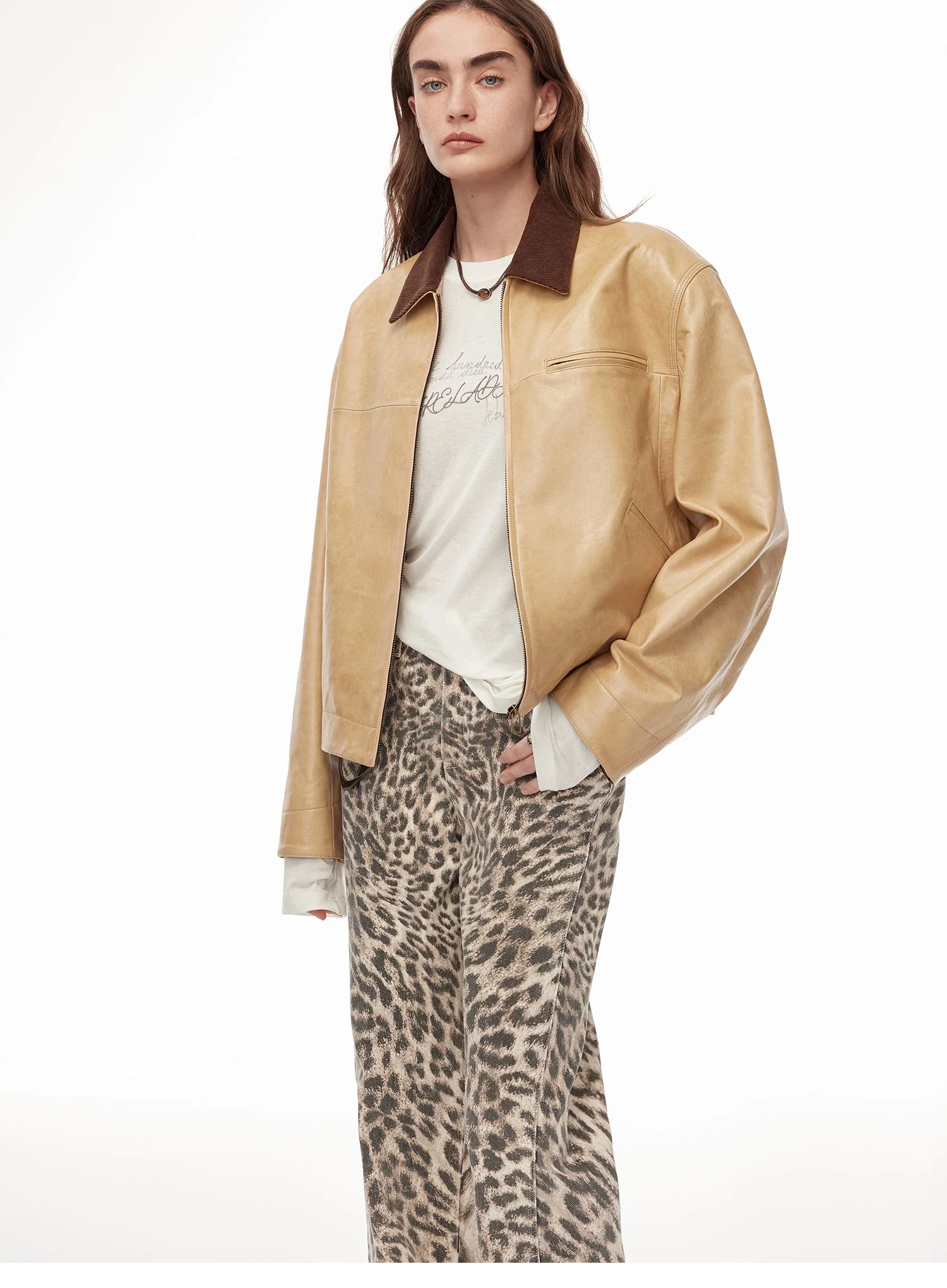 Sheepskin Leather Jacket - Image 2