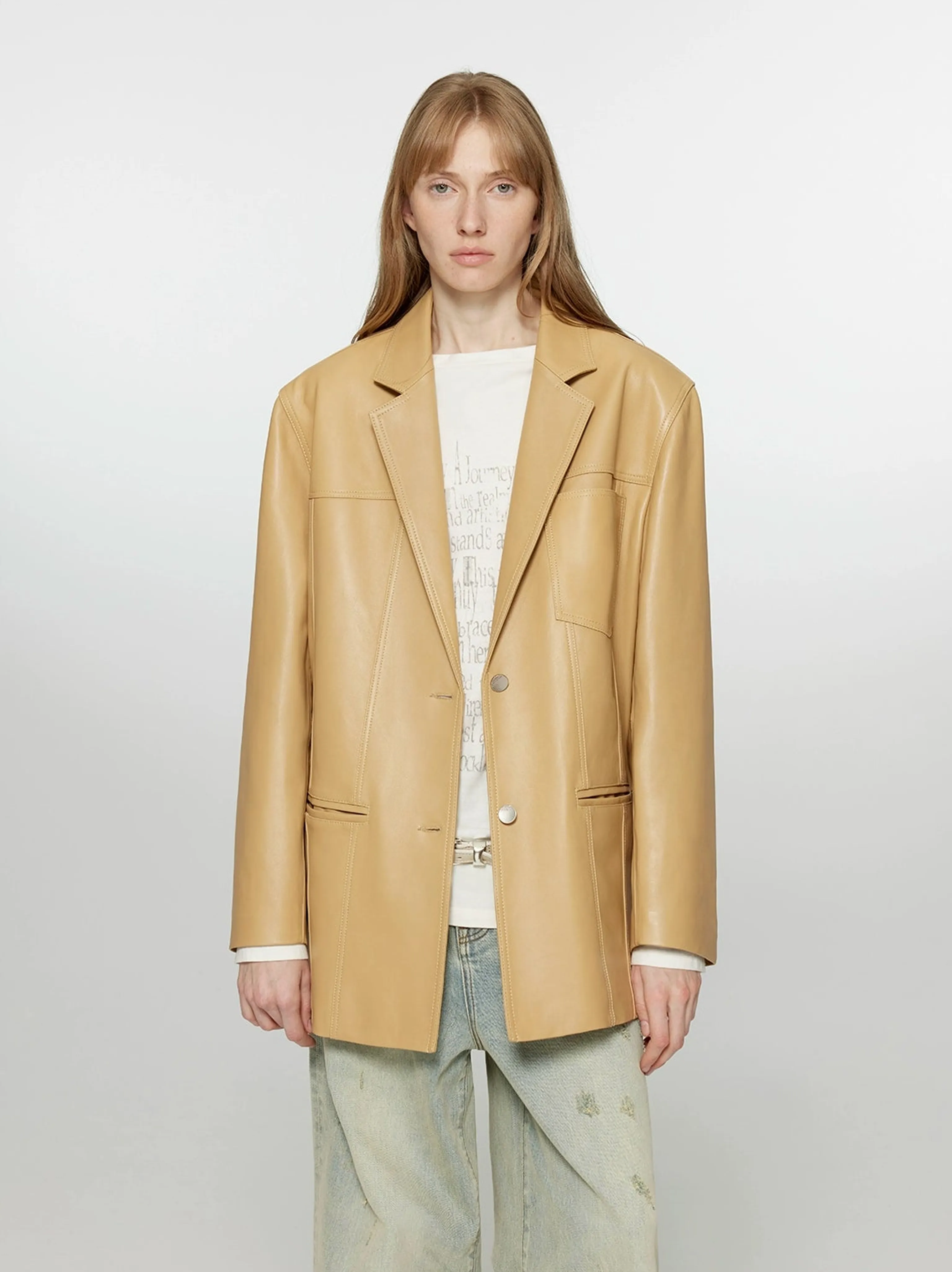 Sheepskin Leather Jacket - Image 10