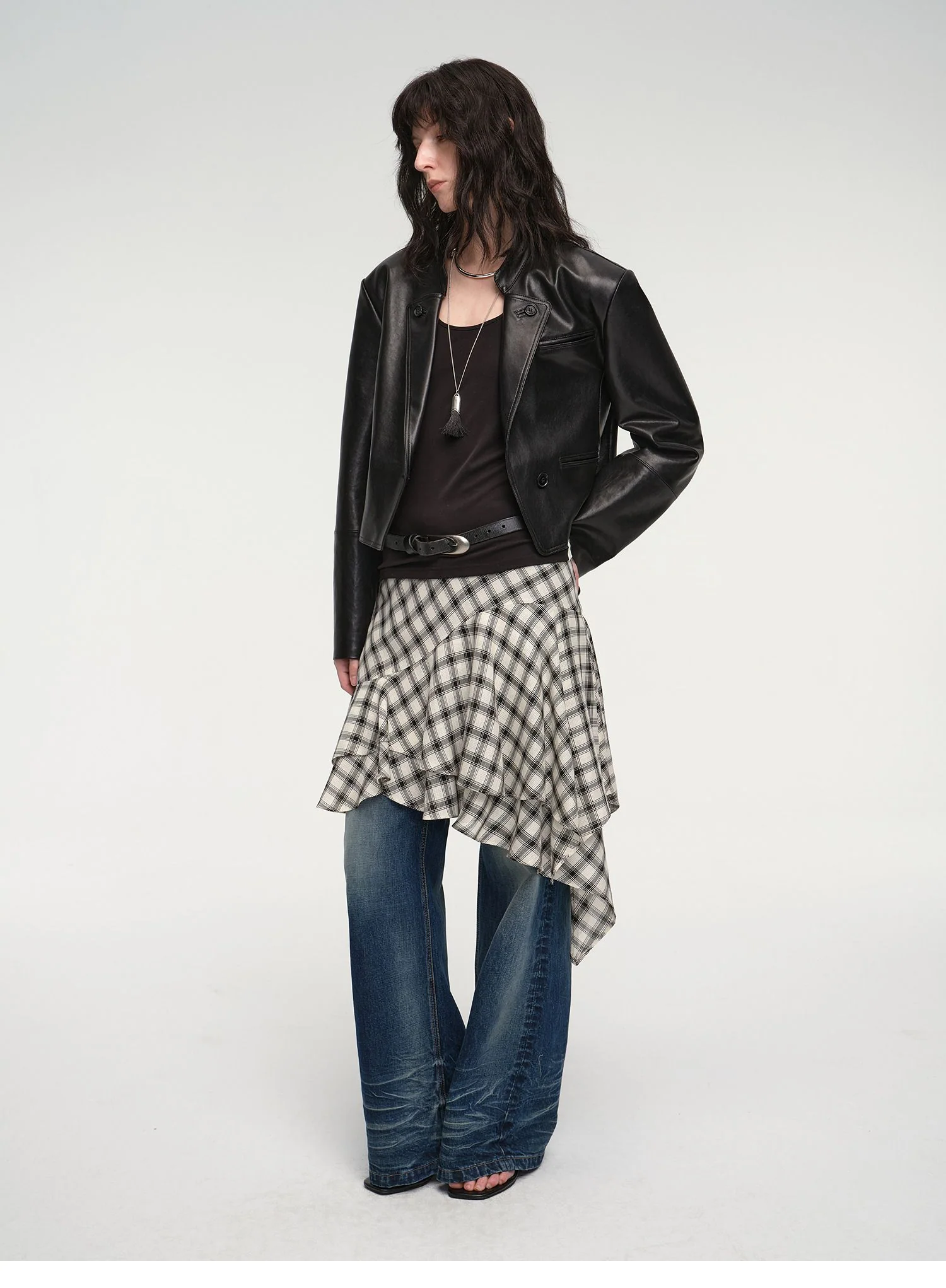 Sheepskin Stand Collar Jacket - Image 2