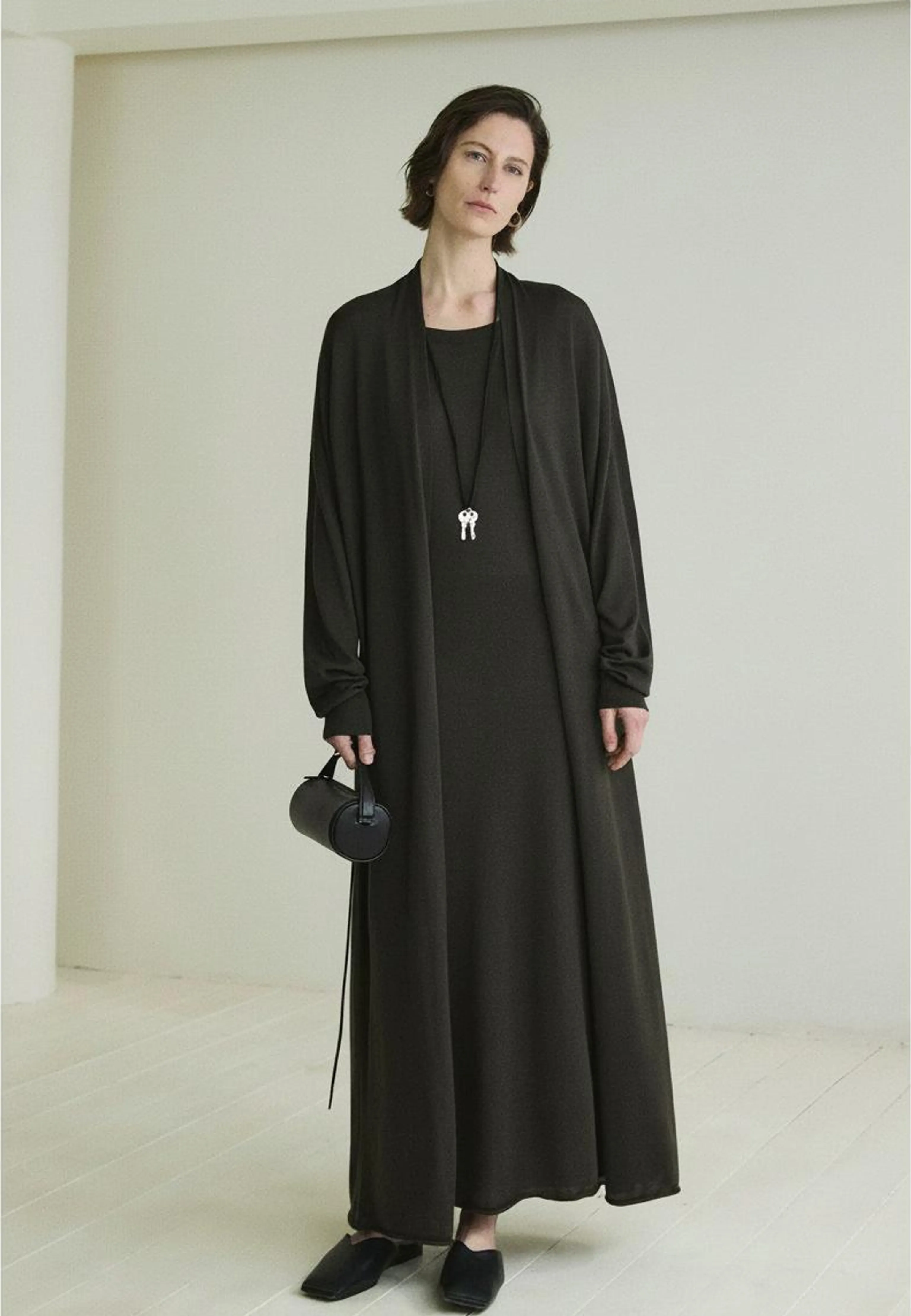 Sheer Knit Cardigan & Dress Set