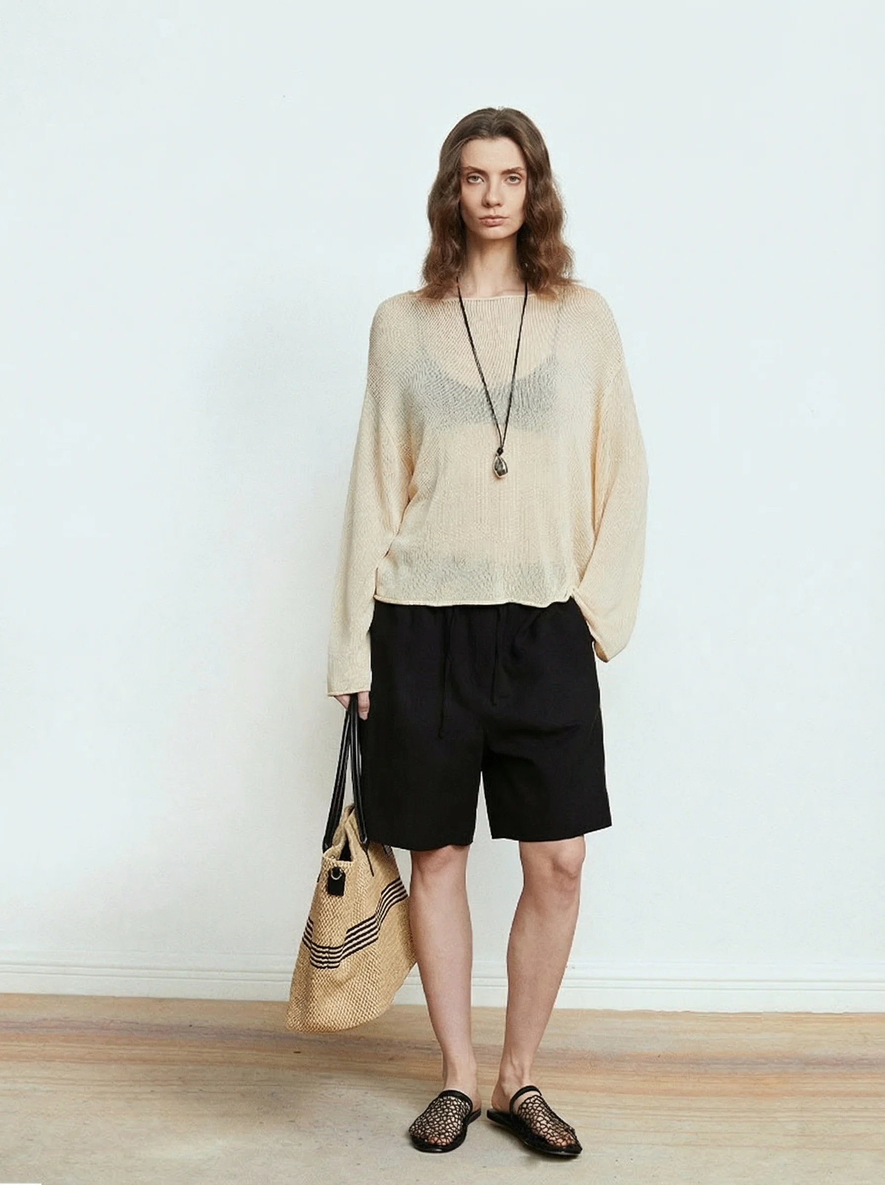 Sheer Open-Knit Sweater - Image 5