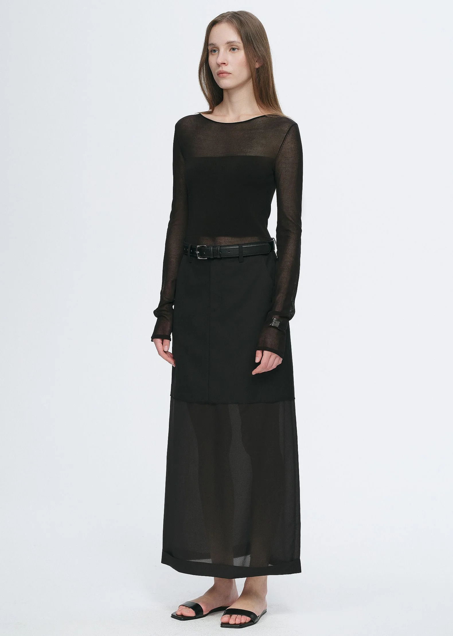 Sheer Splice Slim Tee - Image 2