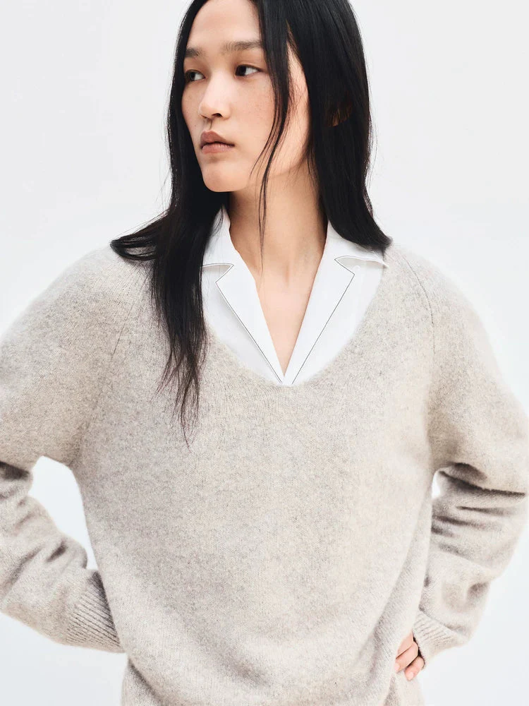 Shimmer V-Neck Sweater - Image 4