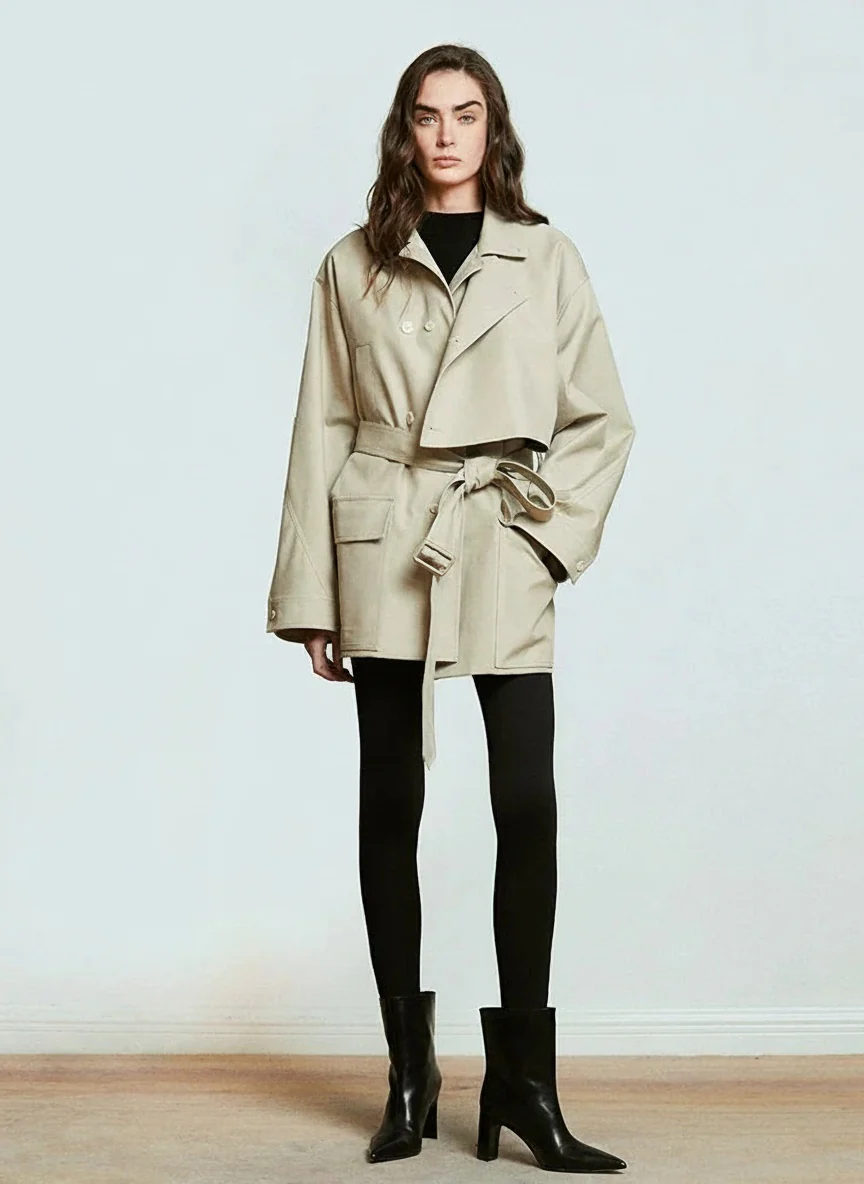 Short Belted Trench Jacket - Image 4