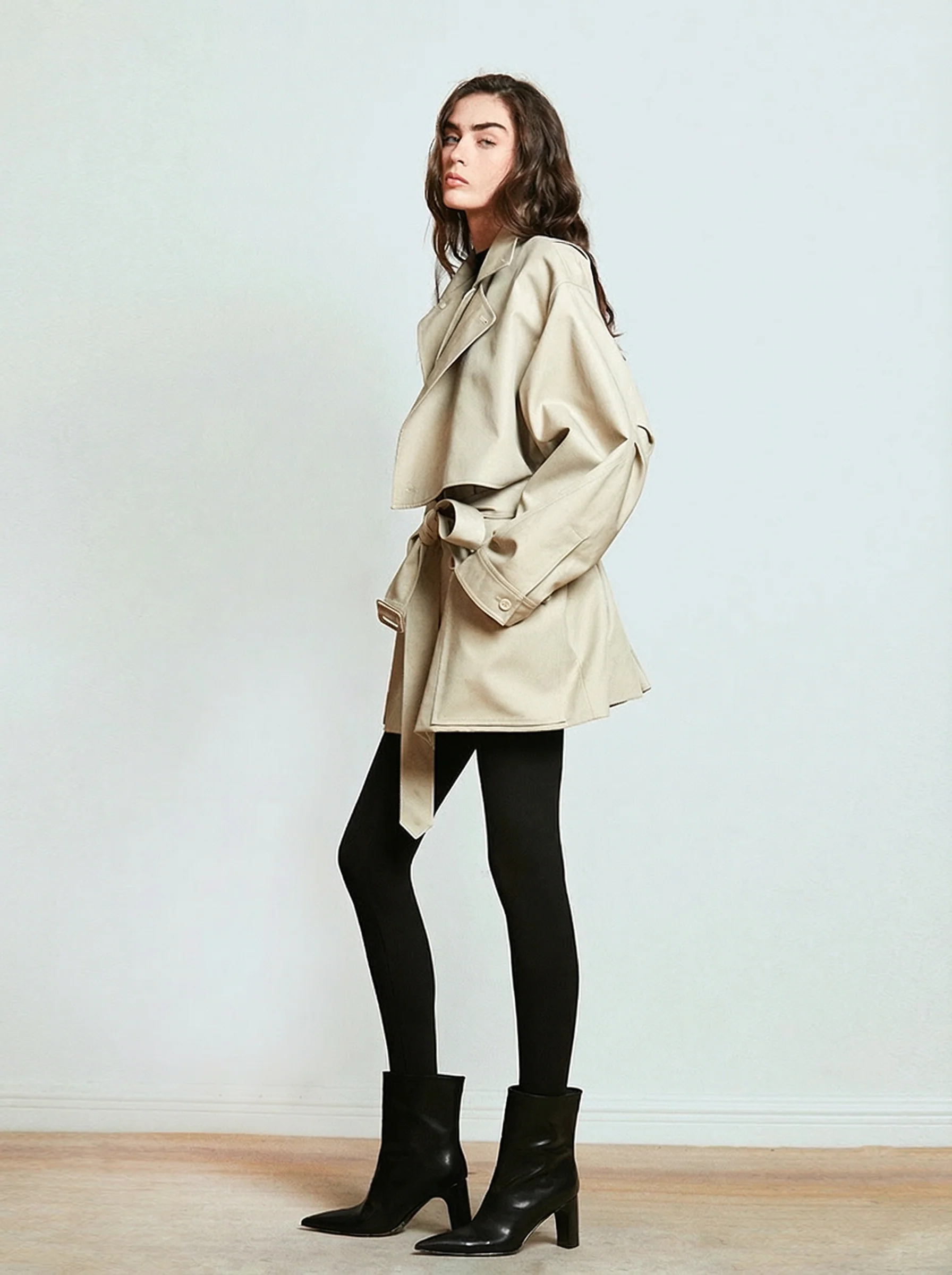 Short Belted Trench Jacket - Image 5